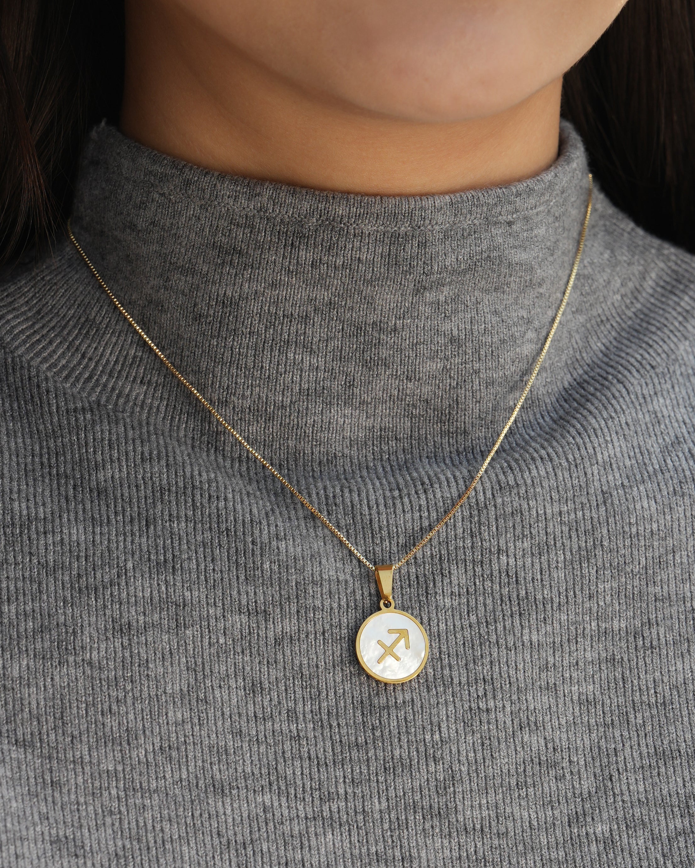 Sagittarius Zodiac Mother of Pearl Charm