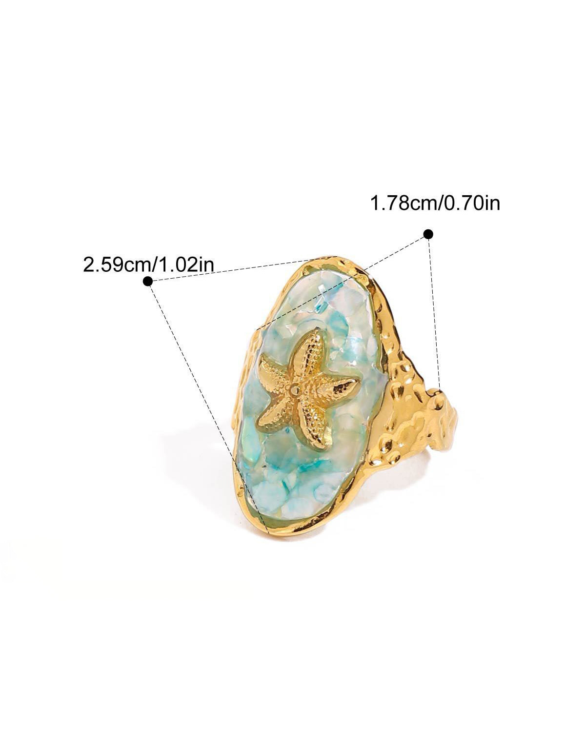 Starfish Shell Ring