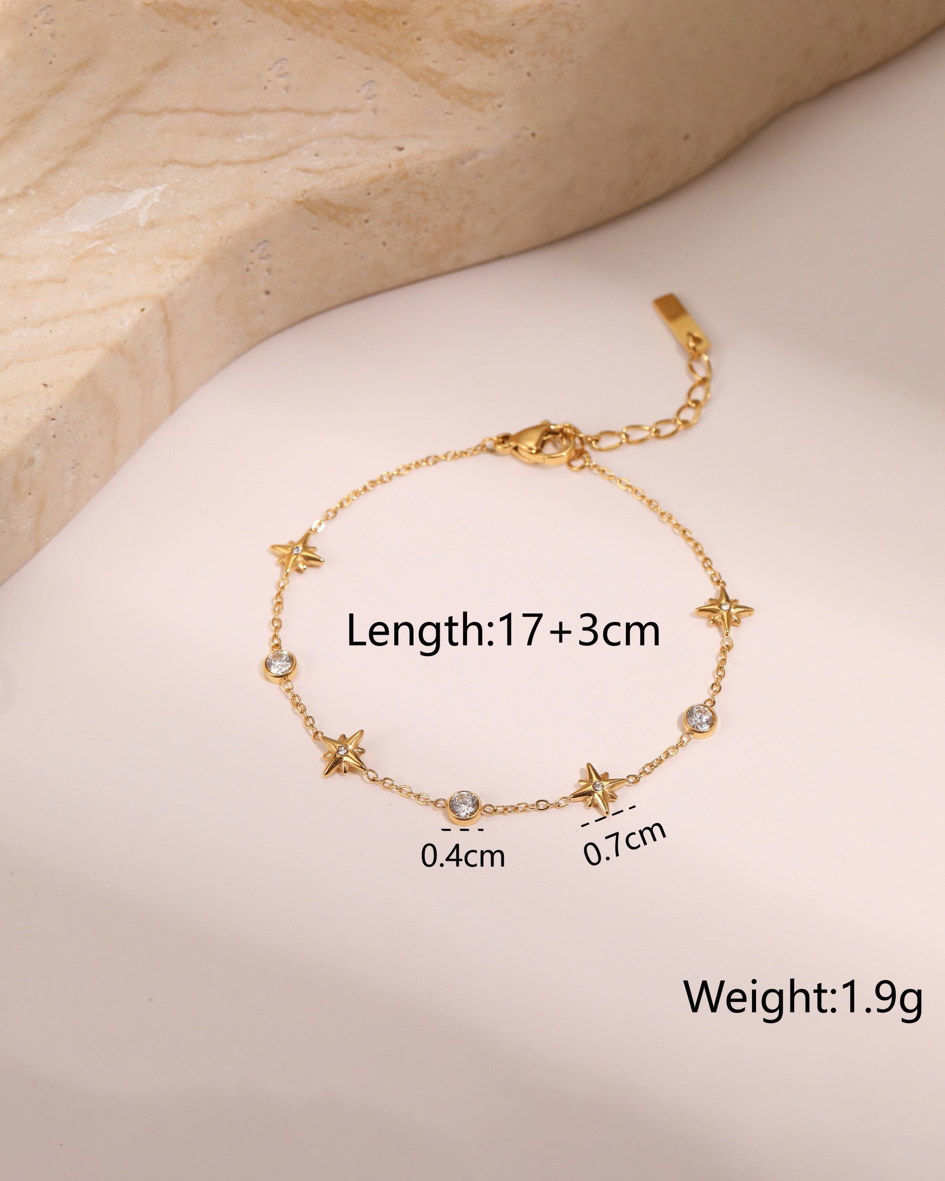 Hexagram Star Zircon Bracelet