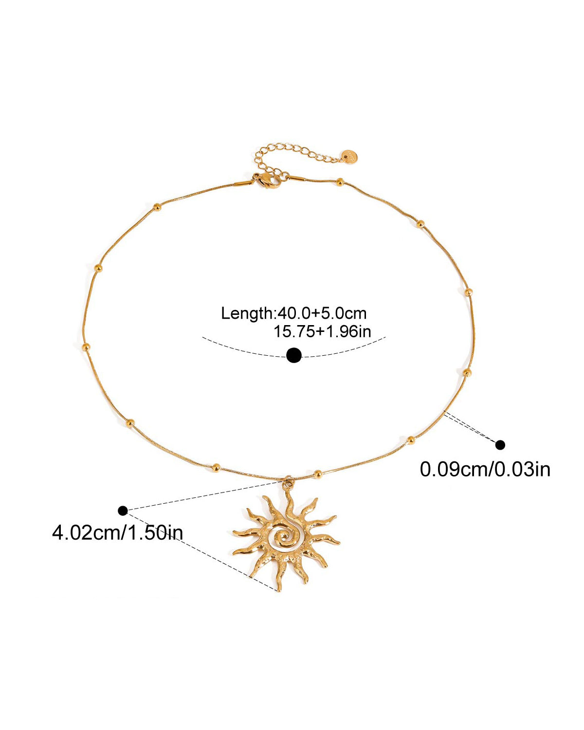 Solar Spiral Necklace