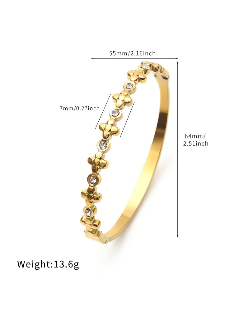Four-Leaf Clover Bangle