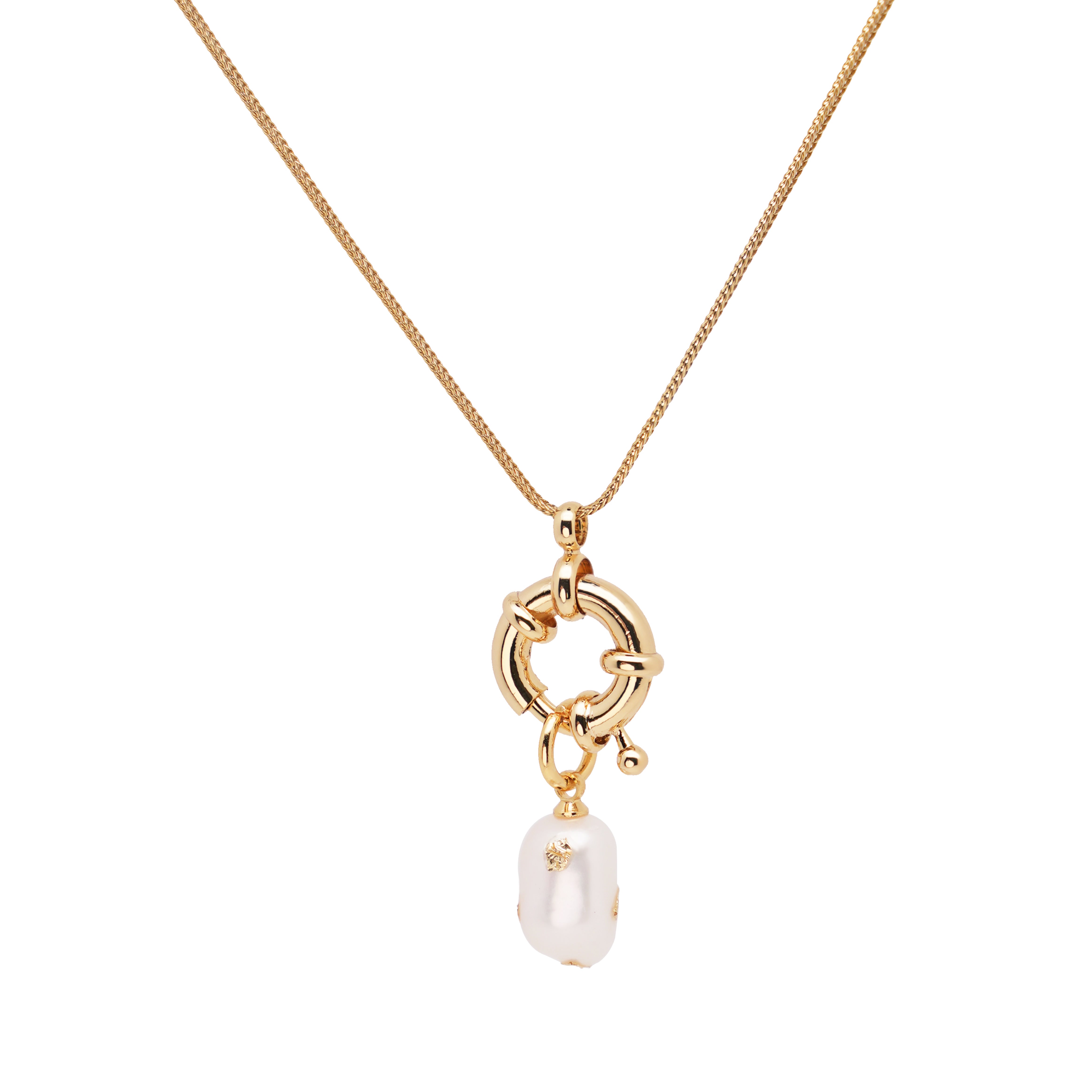 French Retro Natural Pearl DIY Detachable Pendant Necklace Female Beaded Stacking Clavicle Chain