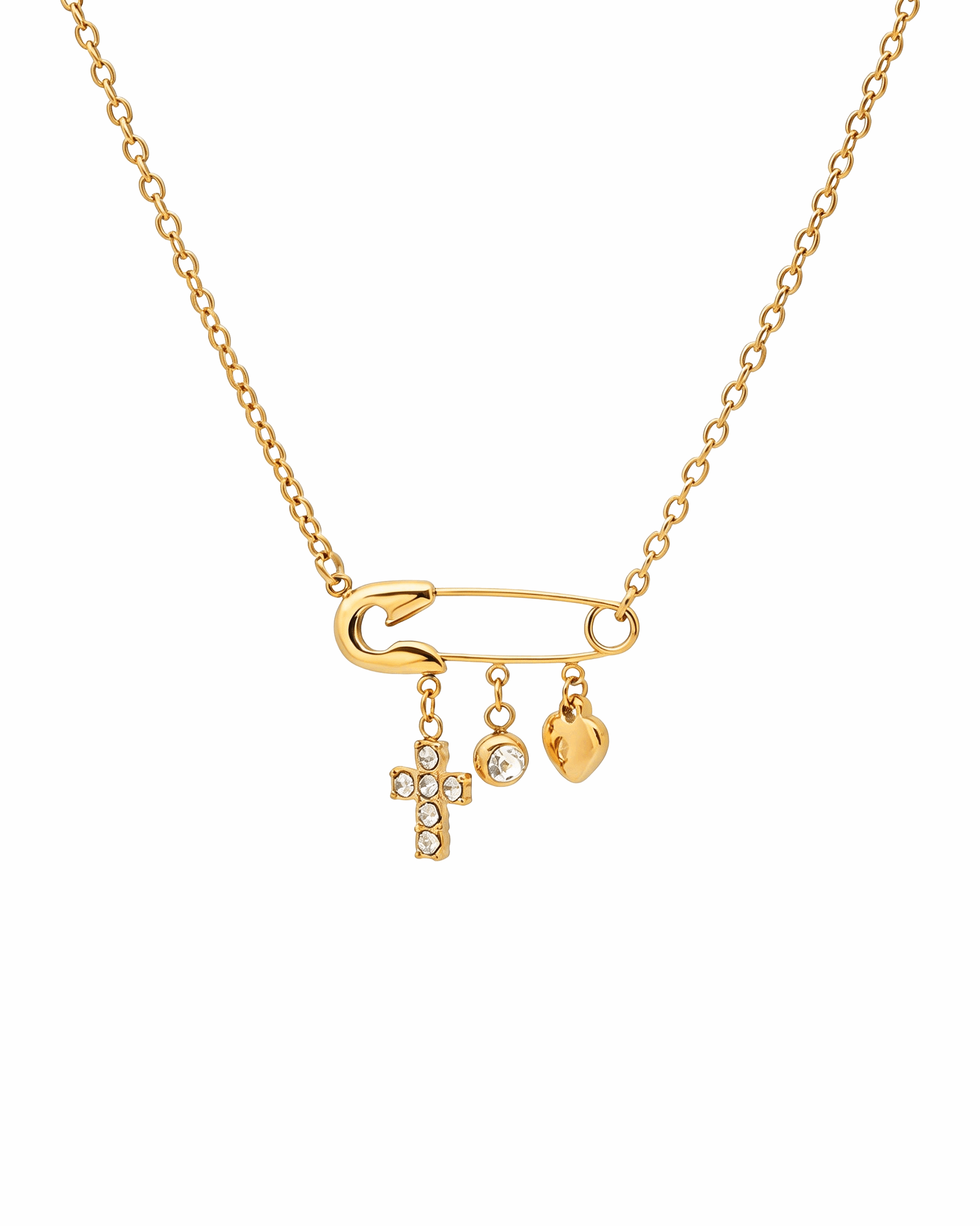 Modern Devotion Safety Pin Necklace