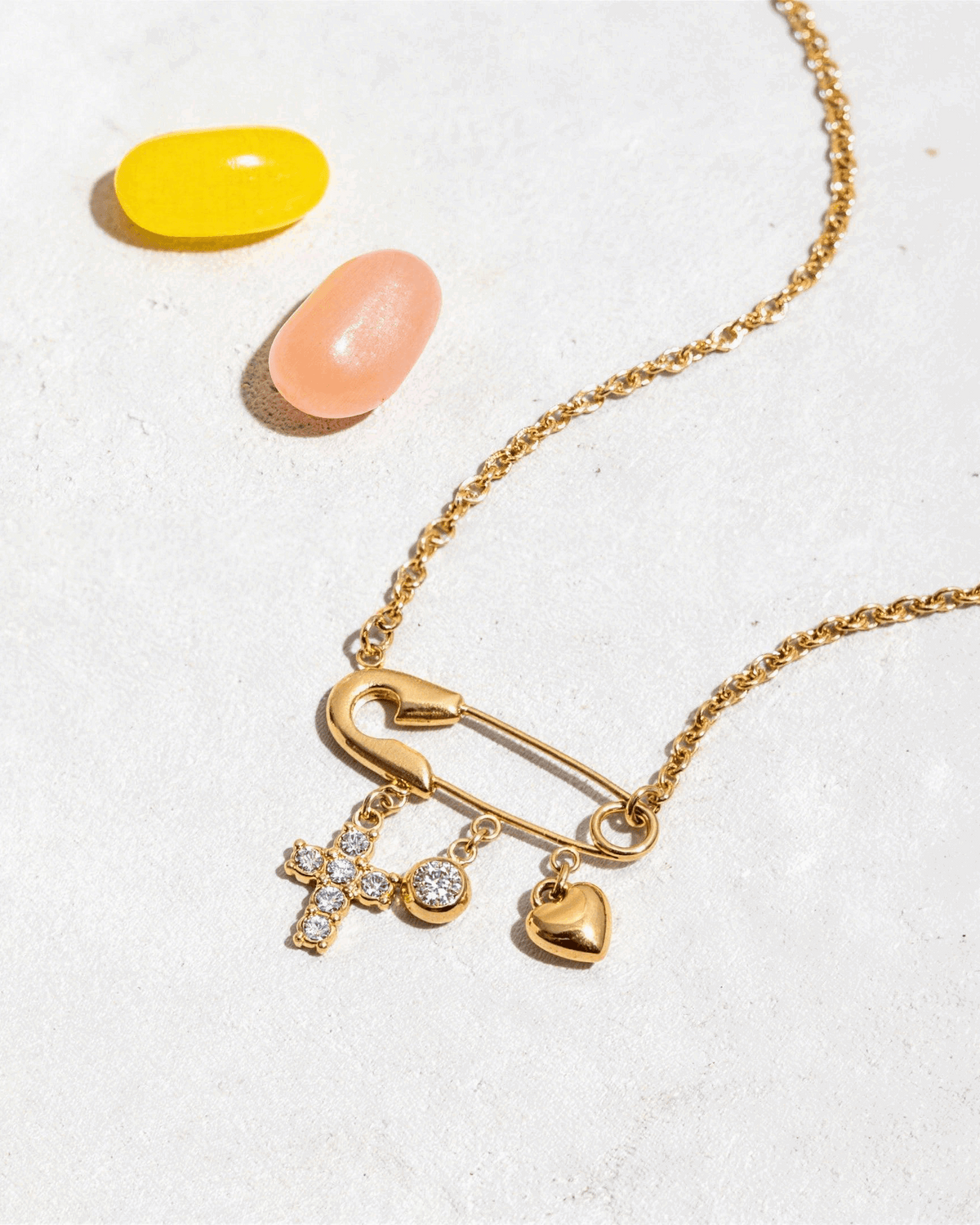 Modern Devotion Safety Pin Necklace