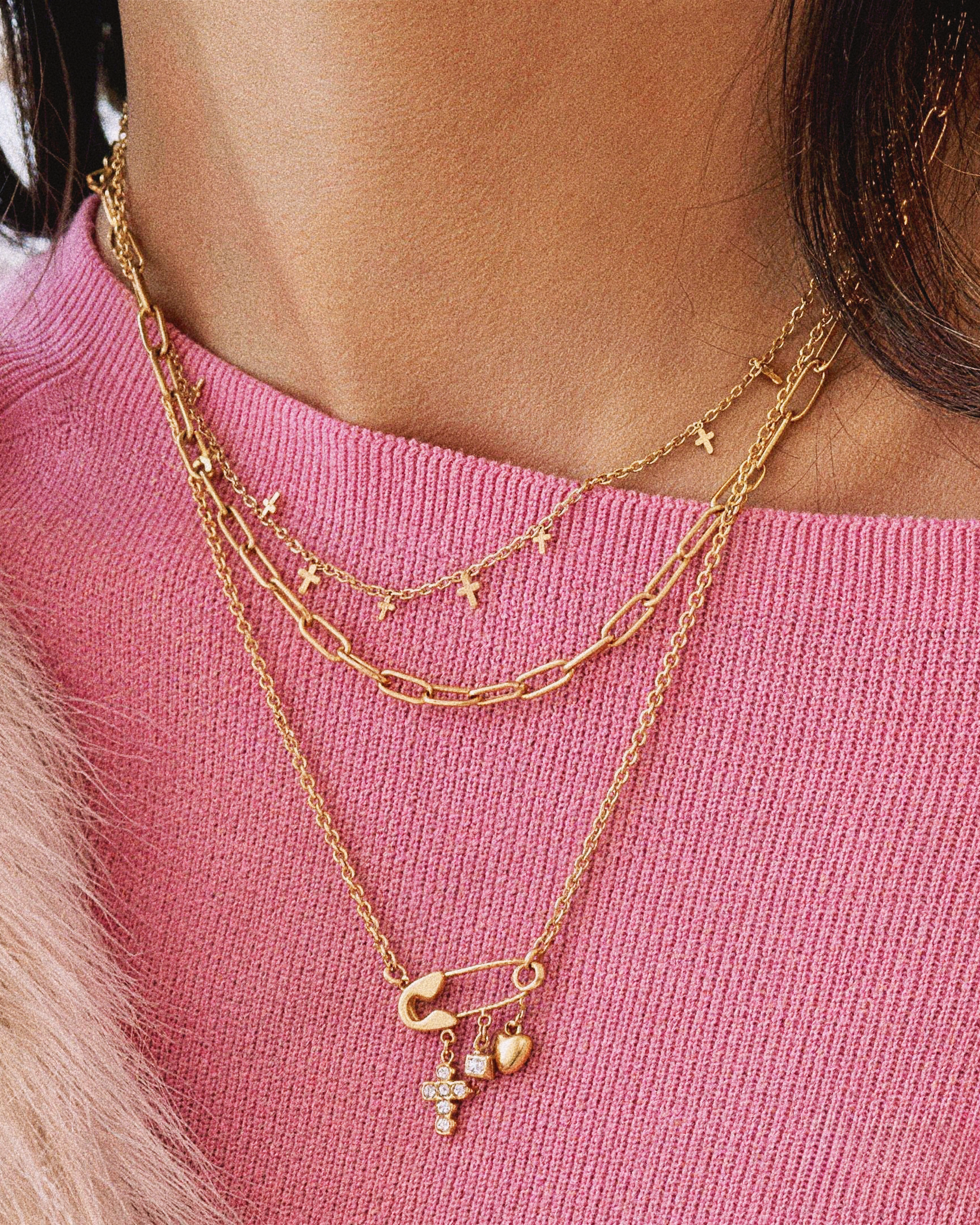 Modern Devotion Safety Pin Necklace