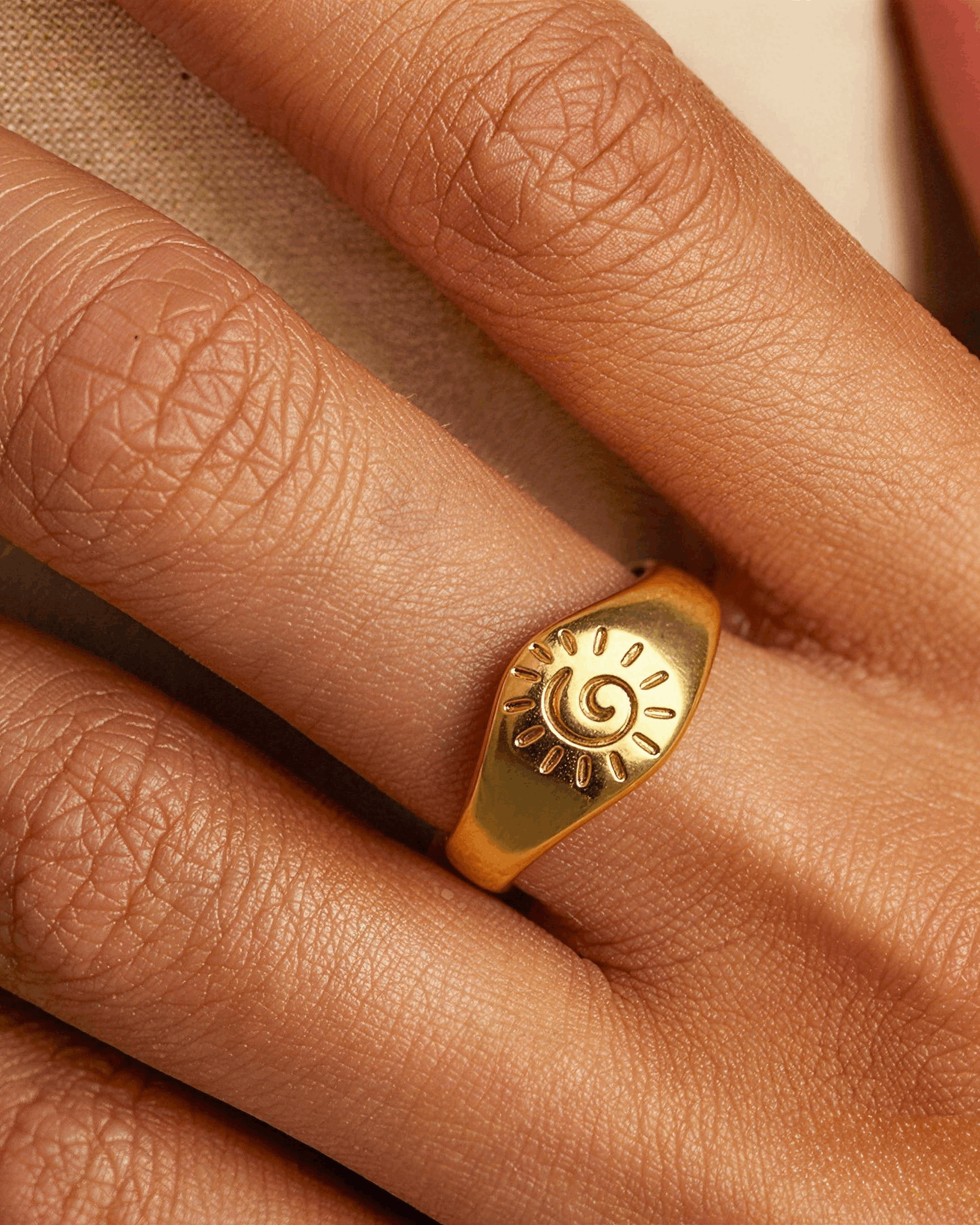 Sun Spiral Open Ring