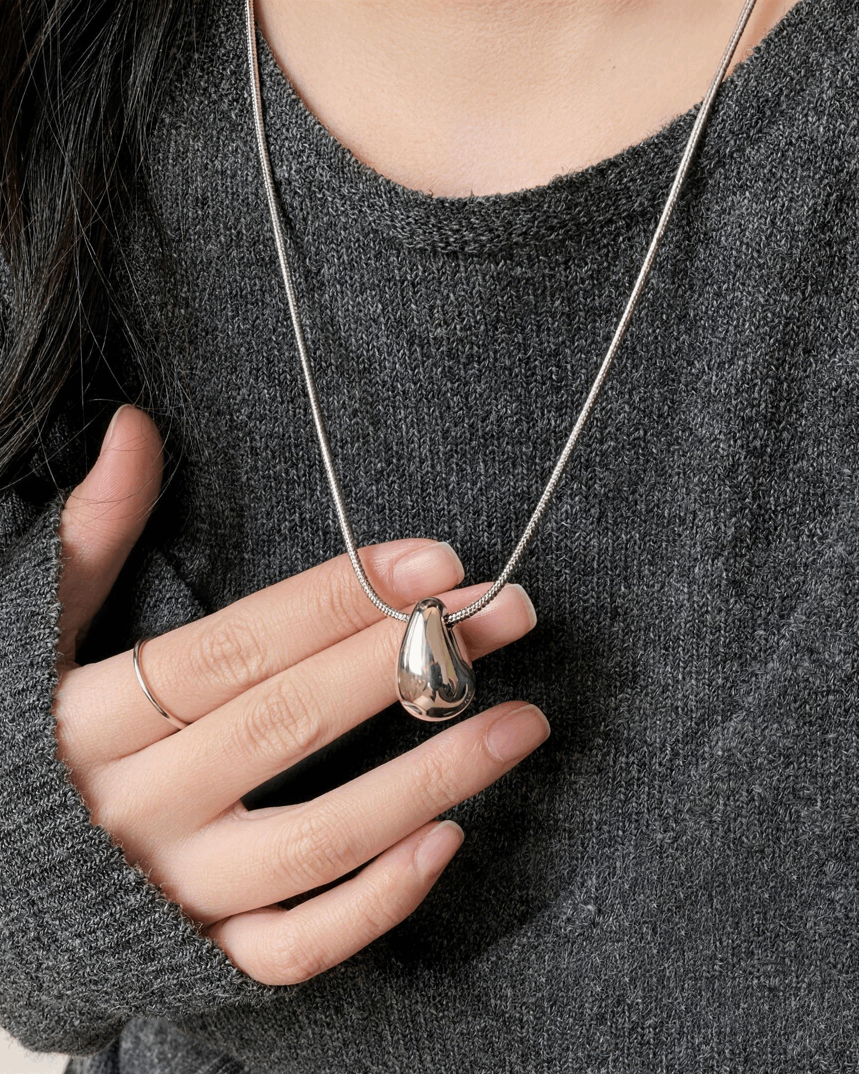 Minimalist Teardrop Long Necklace
