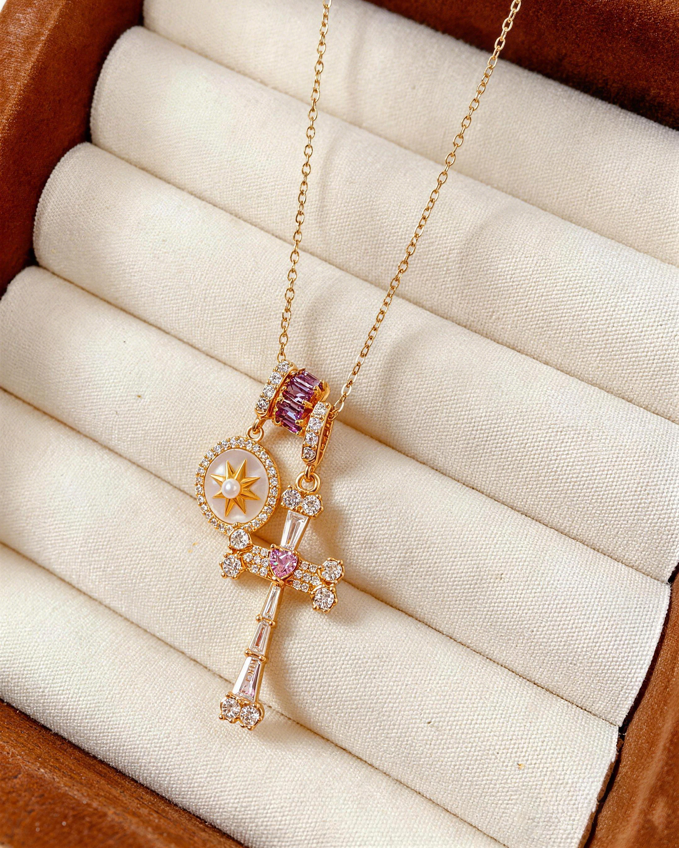 Pearl Cross Pandent Necklace