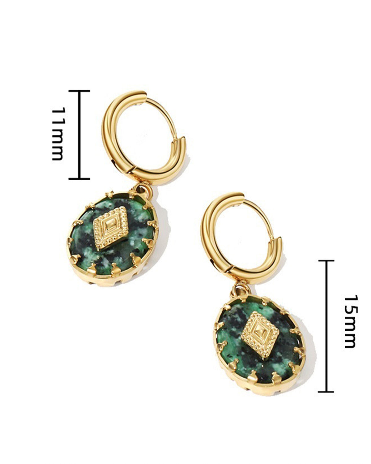Turquoise Stone Drop Earrings