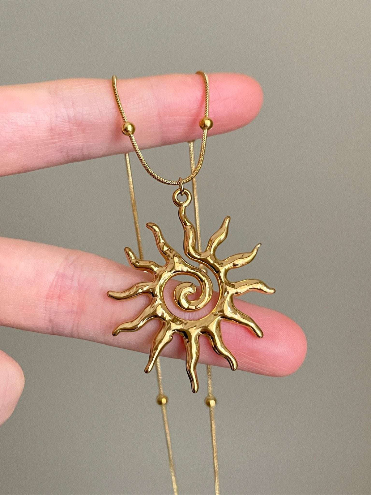 Solar Spiral Necklace