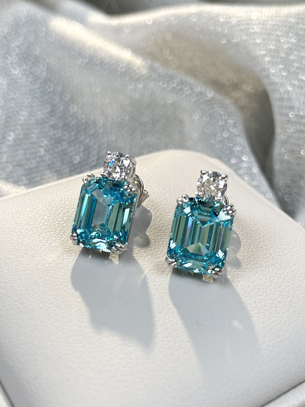 Ocean Blue Stud Earrings