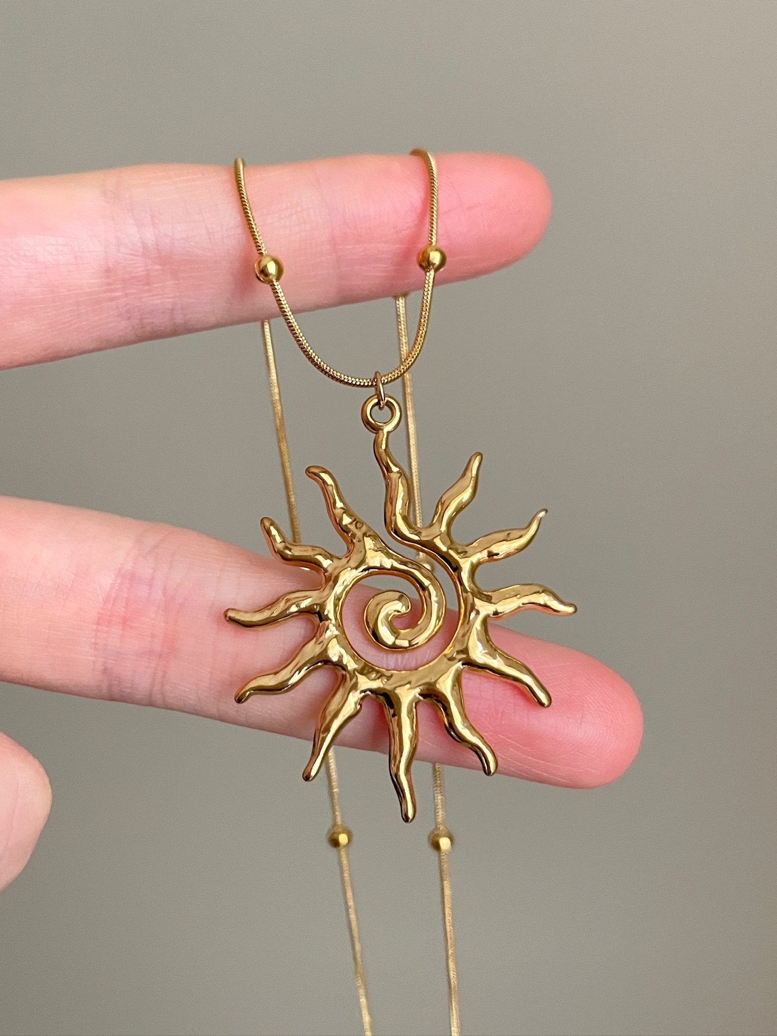 Solar Spiral Necklace