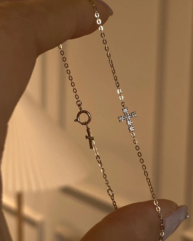 Cross Charm Chain Bracelet