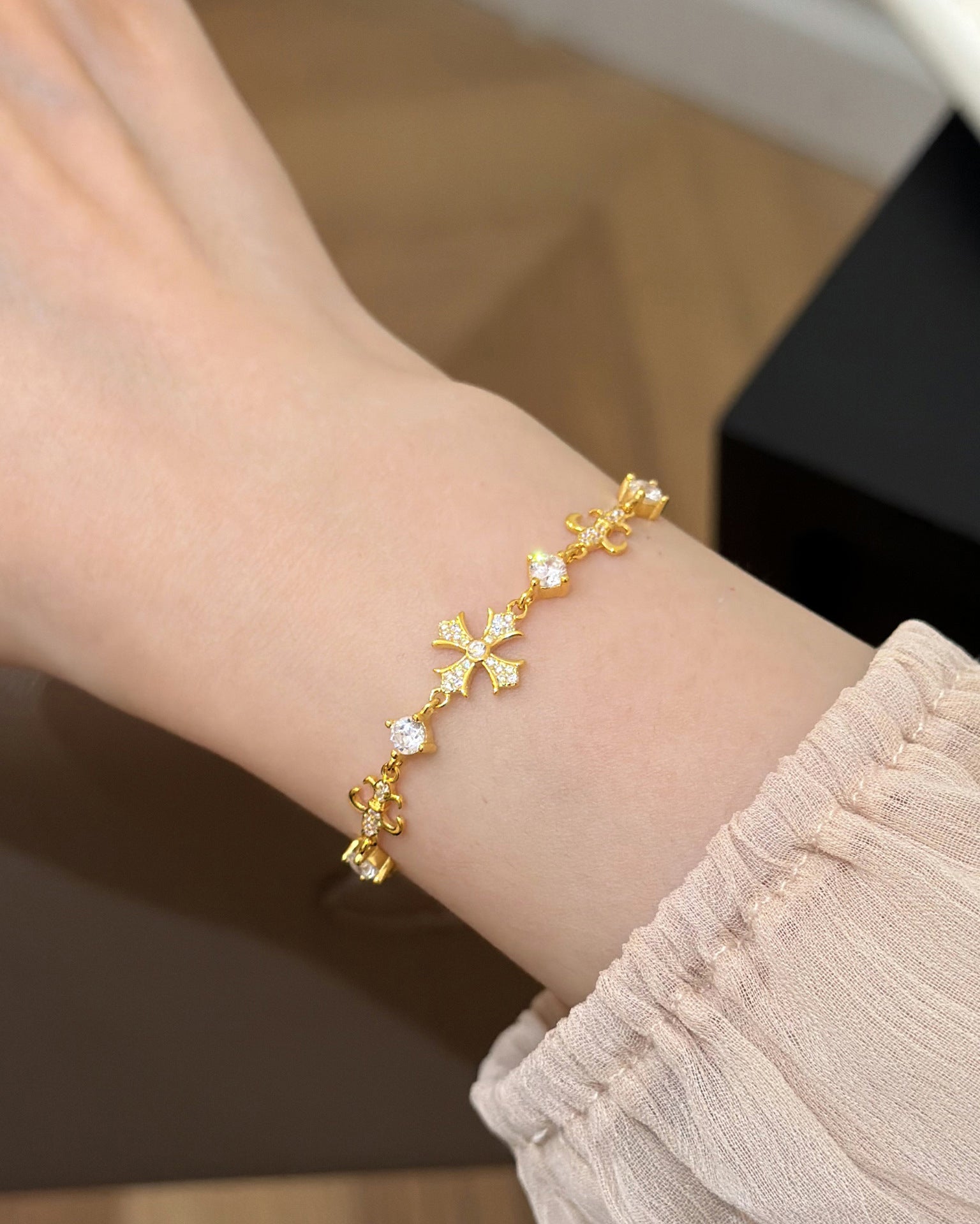 Cross Flower Bracelet