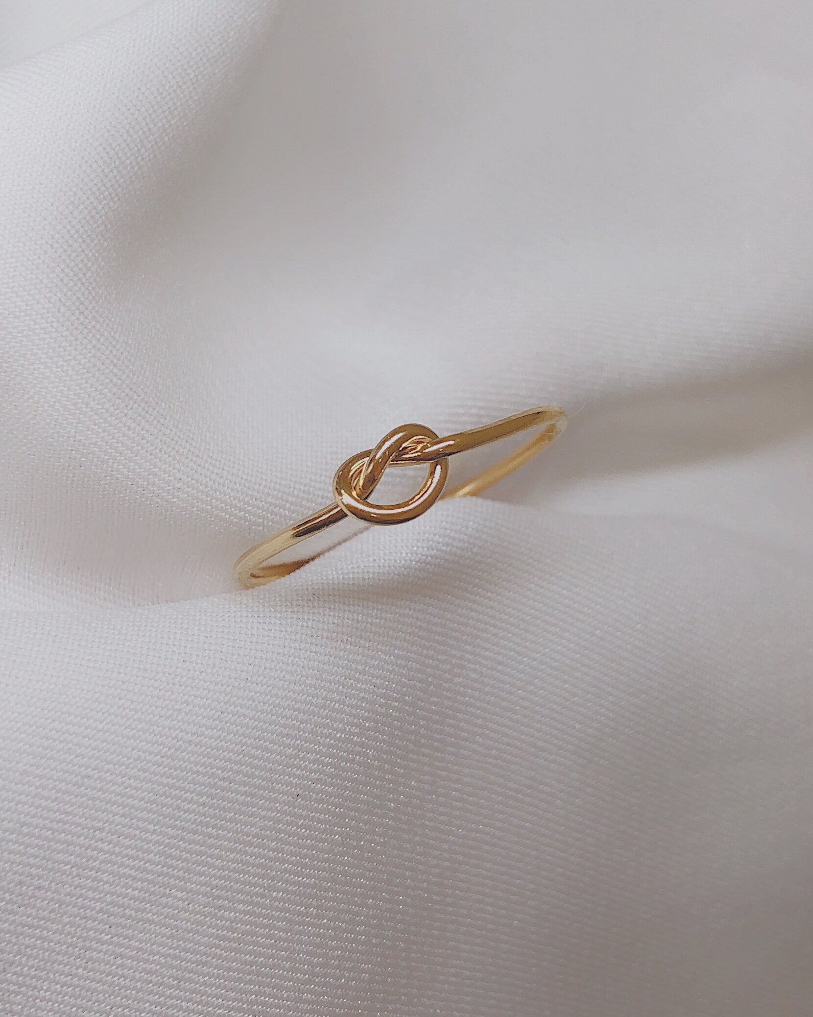 Minimalist Heart Knot Ring