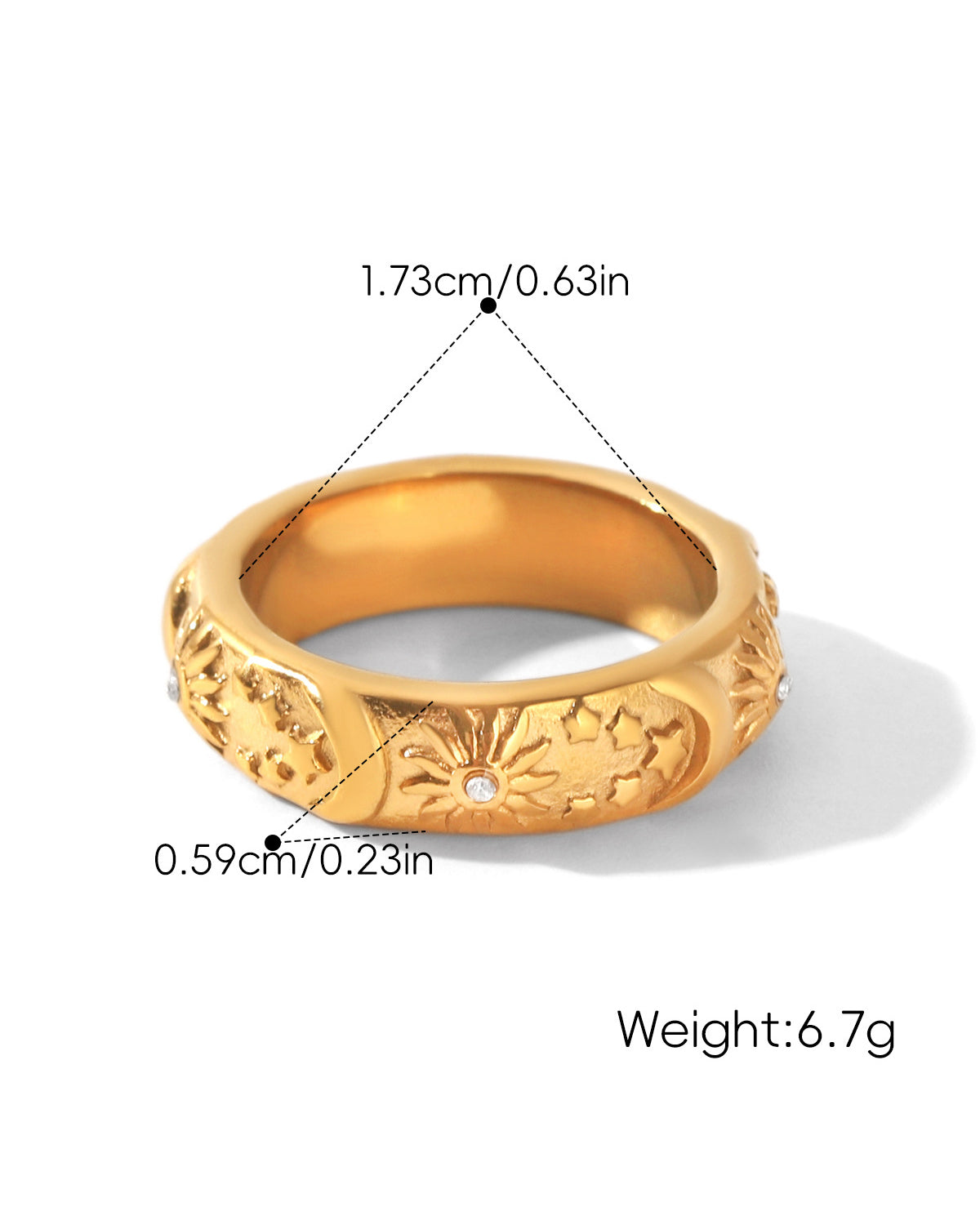 Vintage Sun & Moon Ring