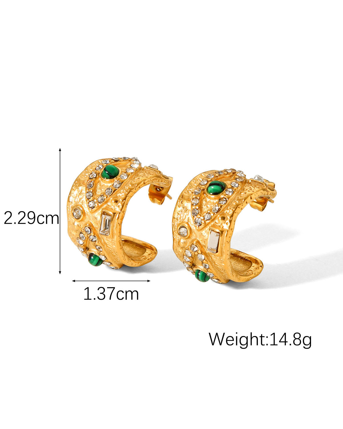 Evil Eye Protective Hoop Earrings