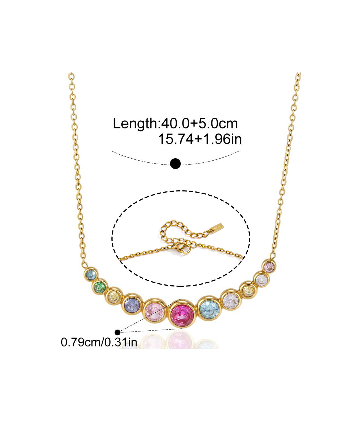 Rainbow Smile Minimalist Necklace