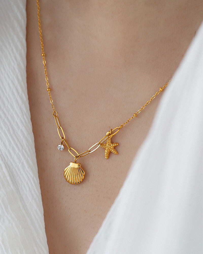 Seashell & Starfish Necklace