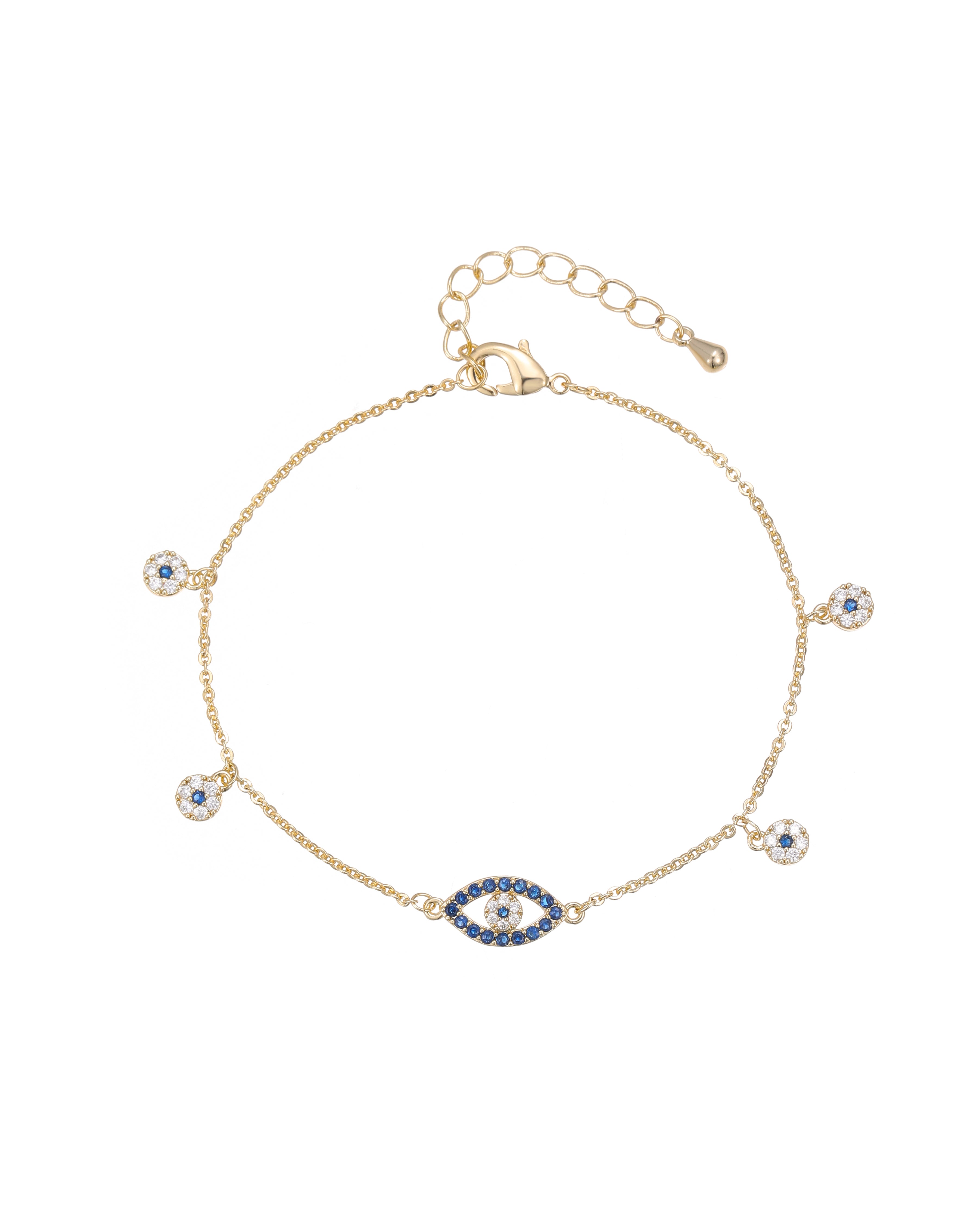 Dainty Gold Evil Eye Bracelet