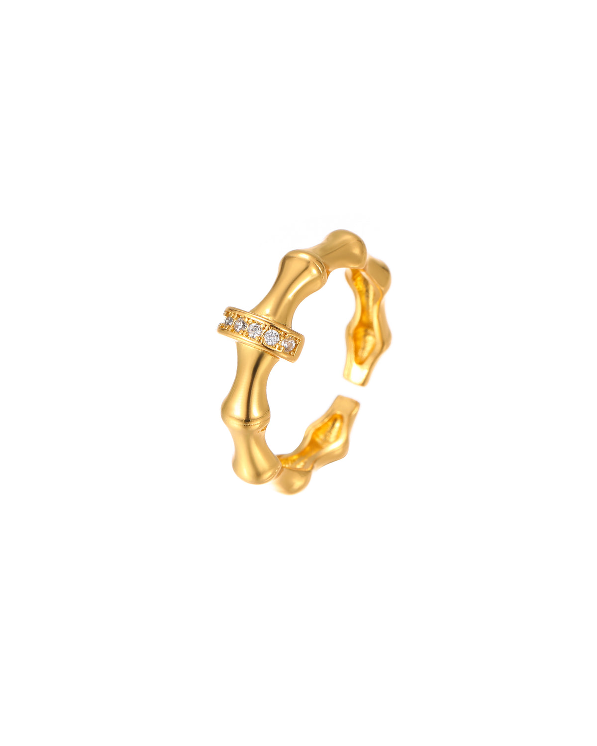 Sparkle Bamboo Opening Ring