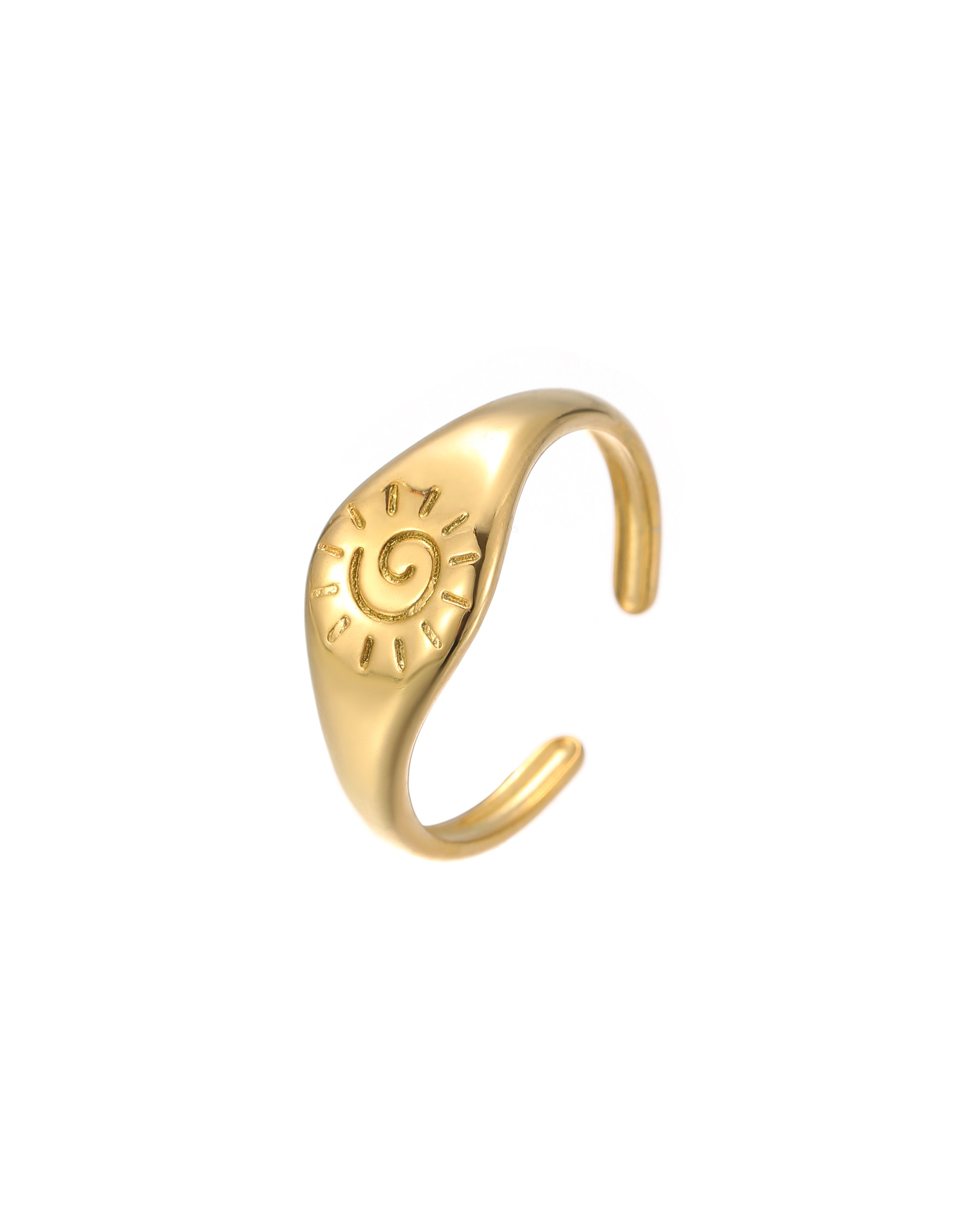 Sun Spiral Open Ring