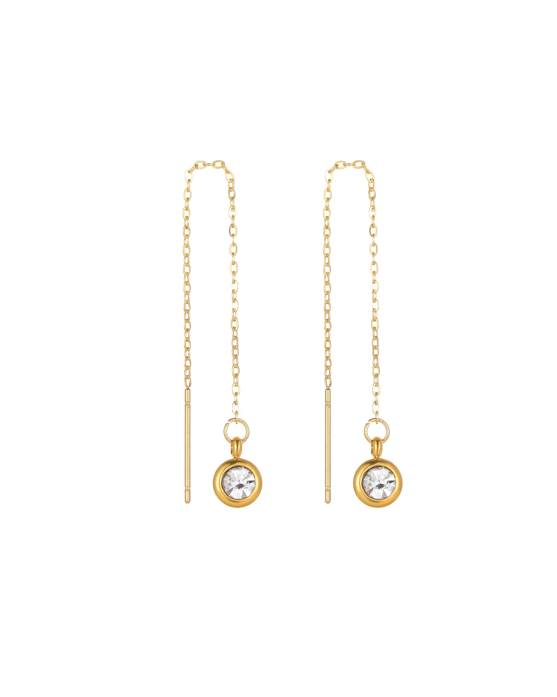 Crystal Bead Threader Earrings