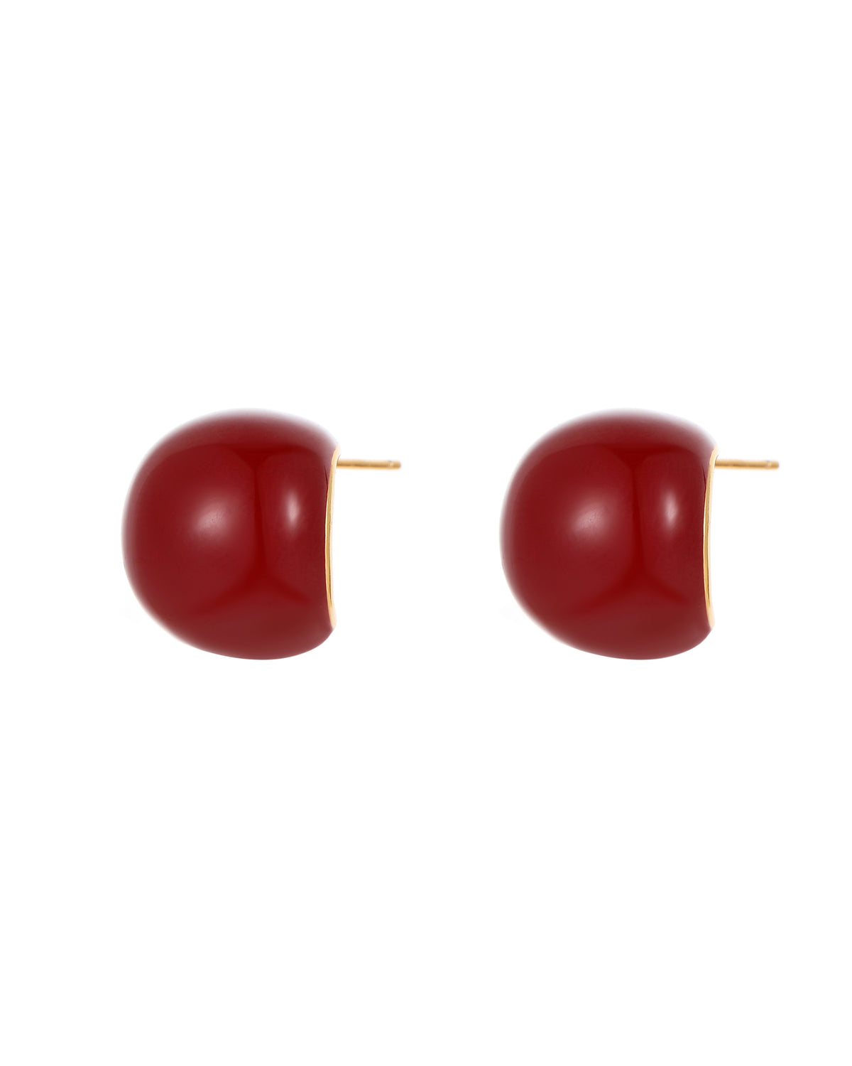Retro Red Orb Earrings