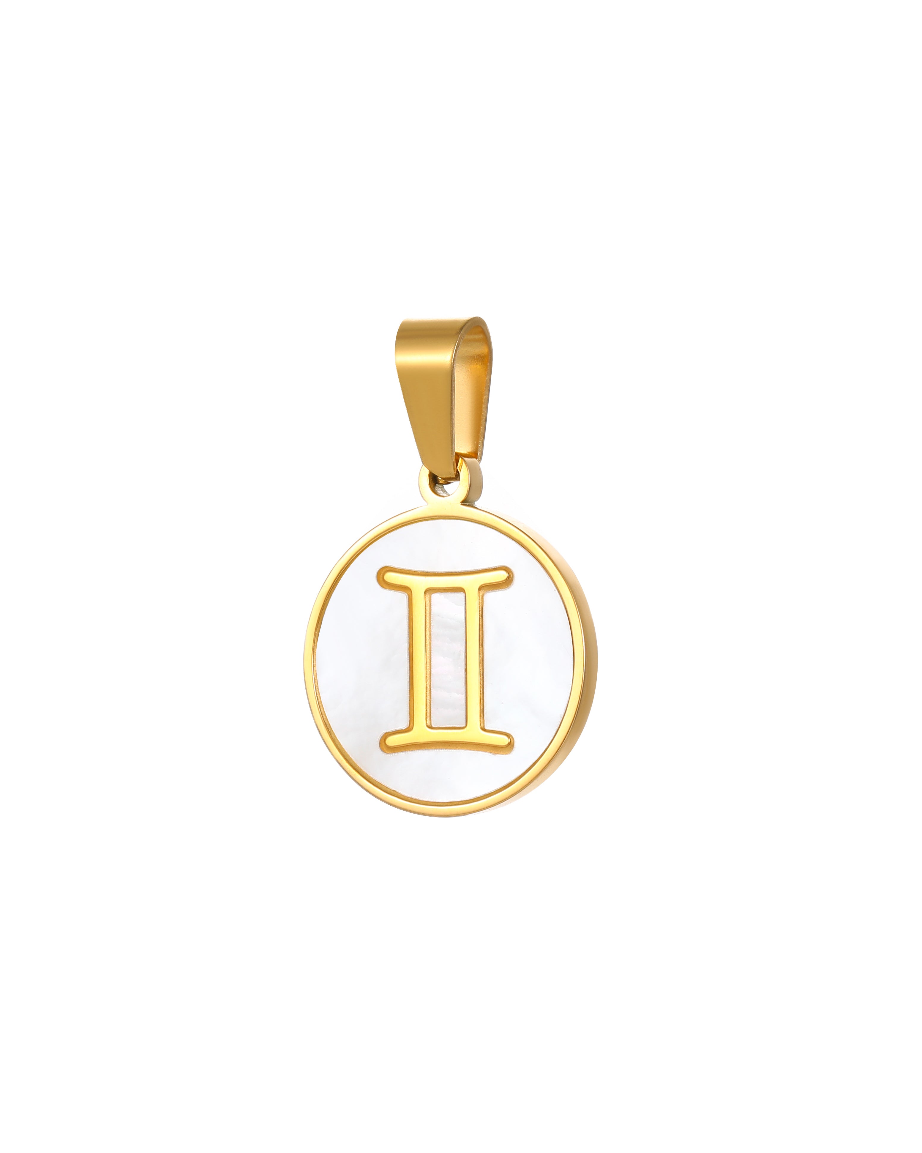 Gemini Zodiac Mother of Pearl Charm