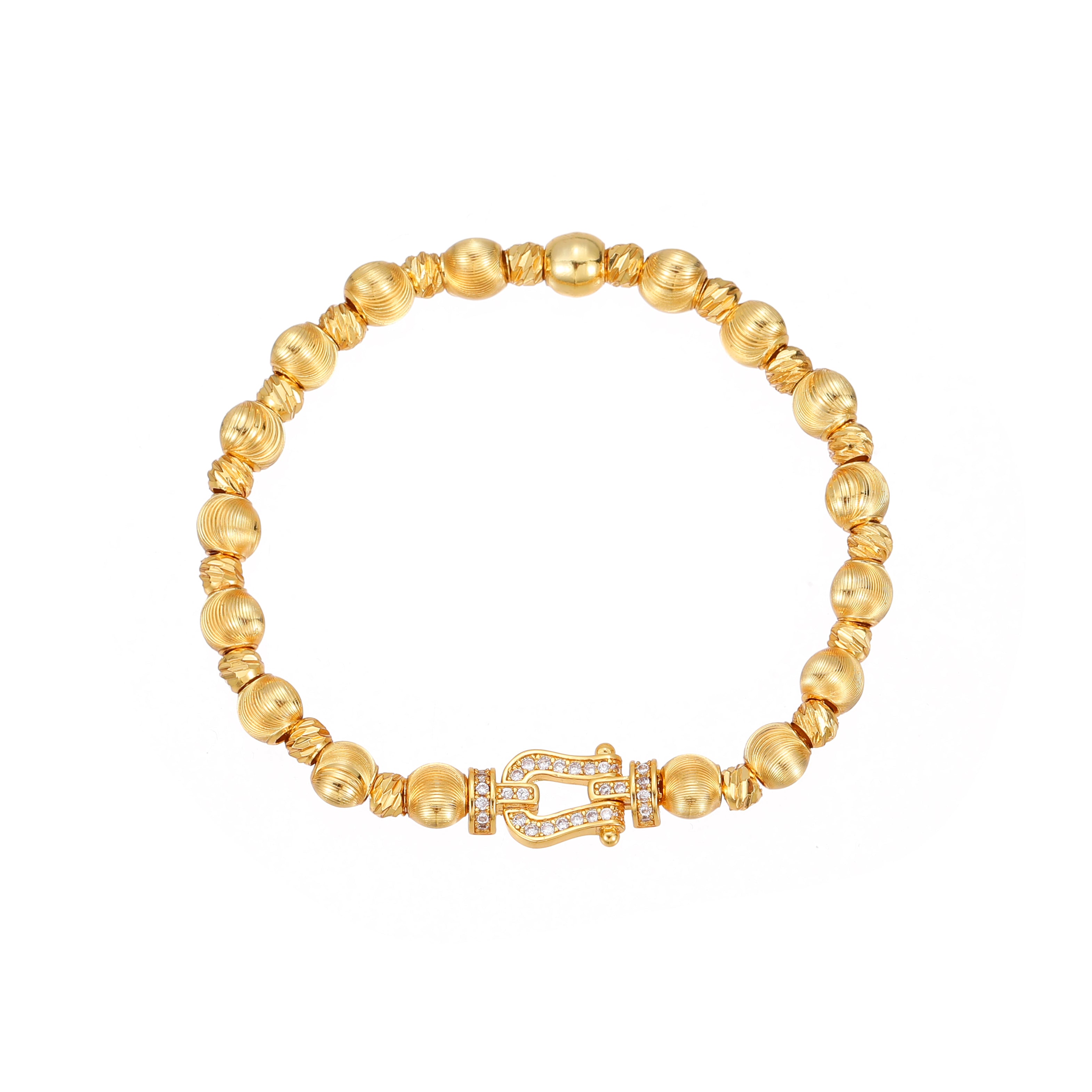 Golden Horseshoe Beaded Bracelet