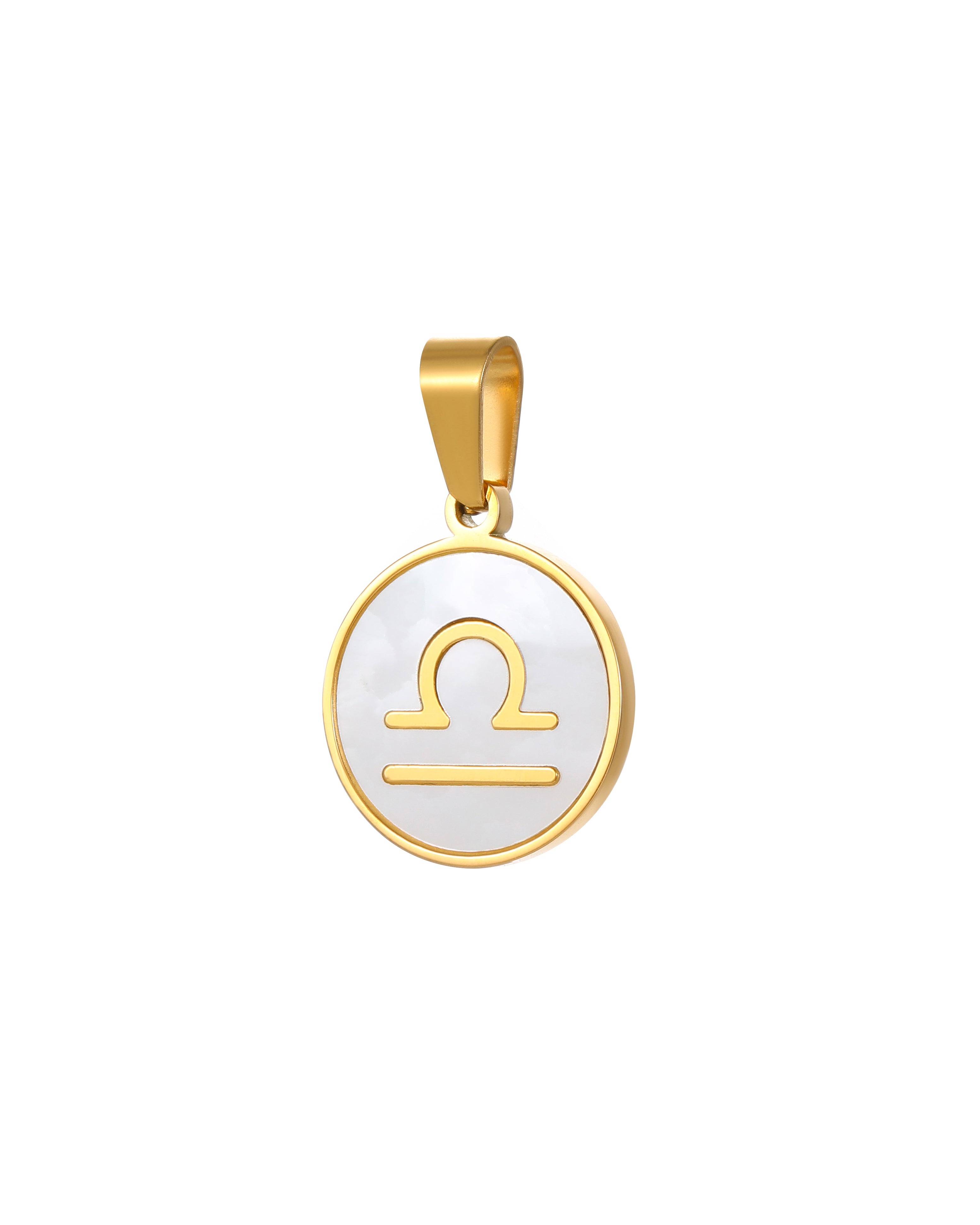 Libra Zodiac Mother of Pearl Charm