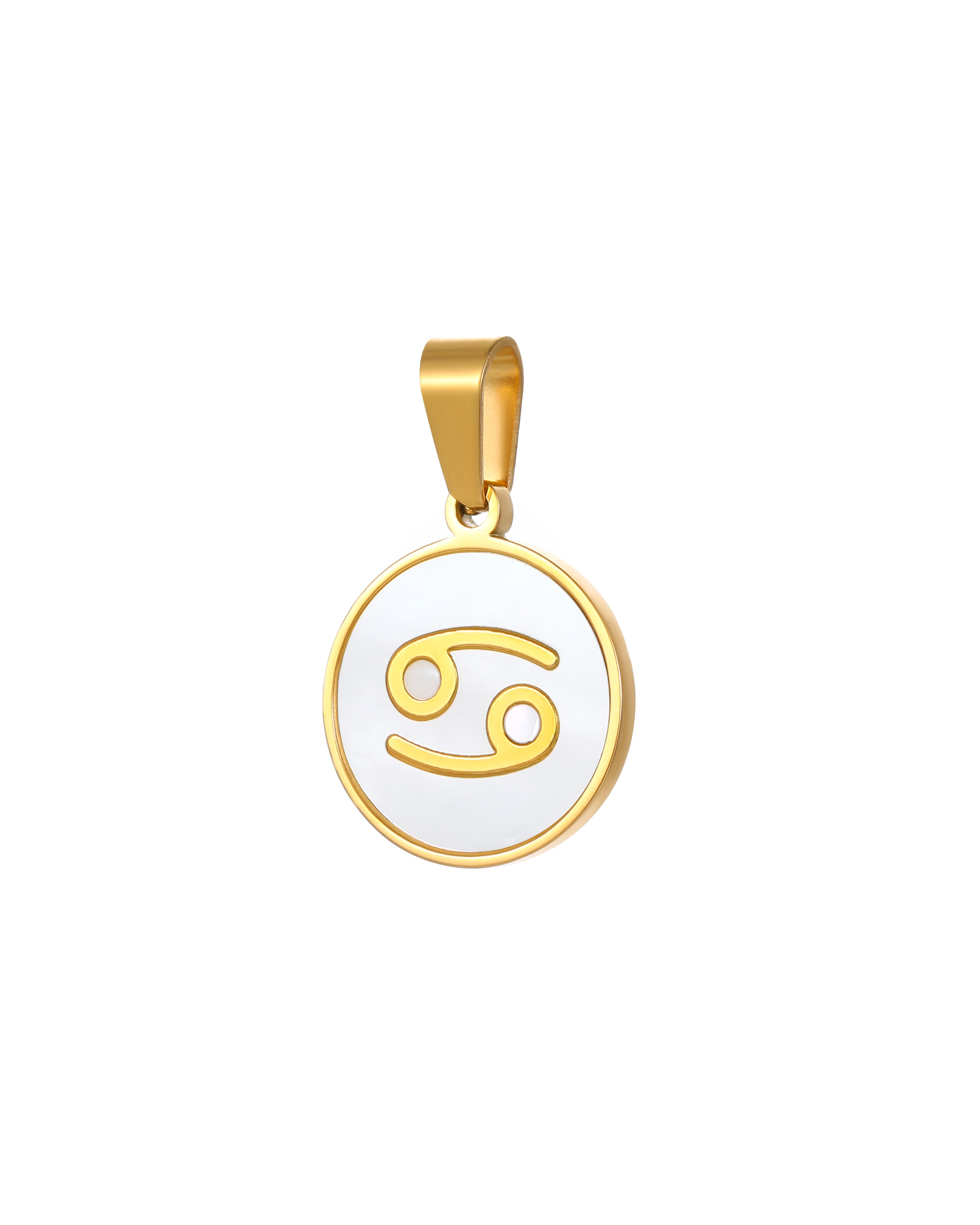 Cancer Zodiac Mother of Pearl Charm