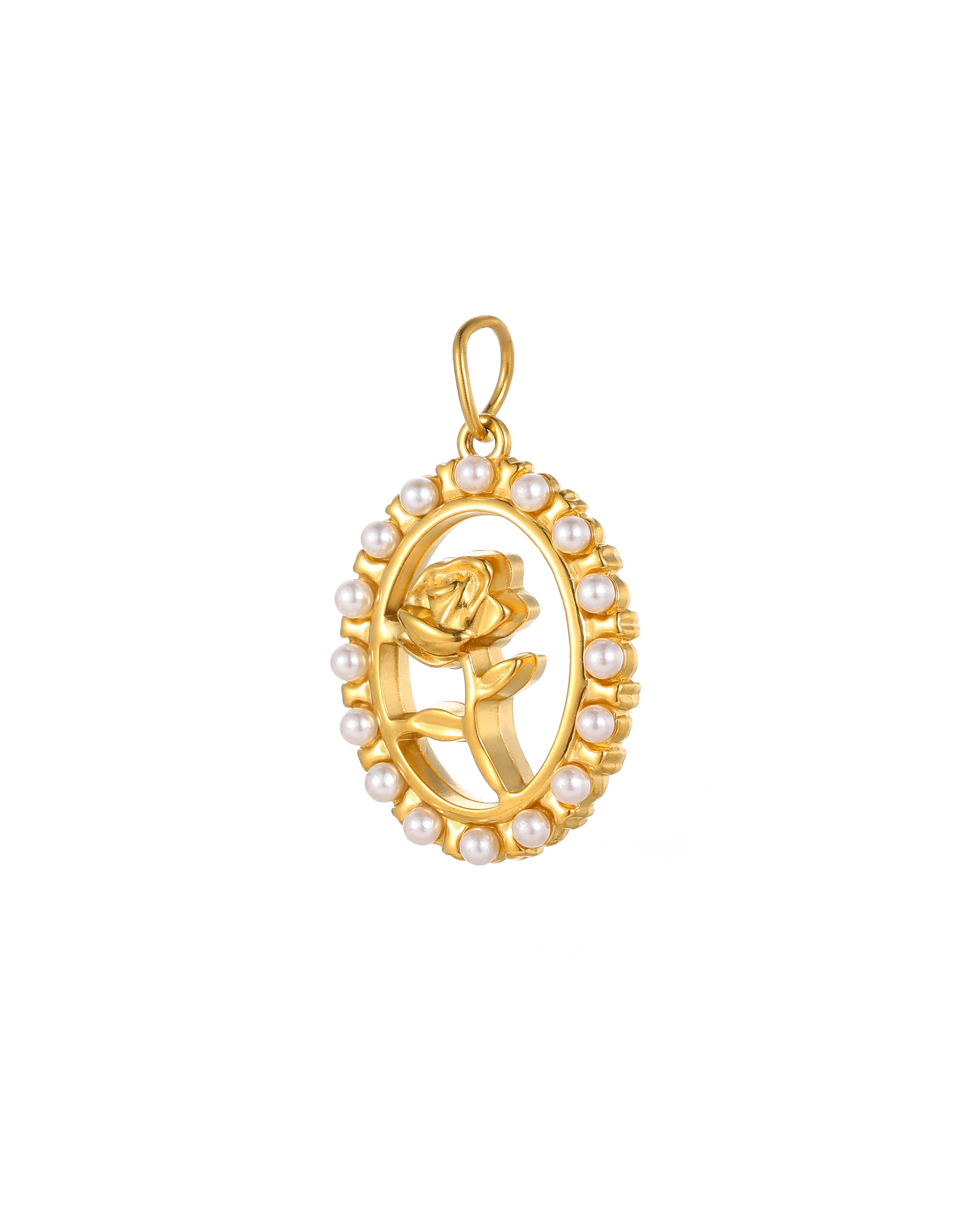 Sacred Rose & Pearl Pendant