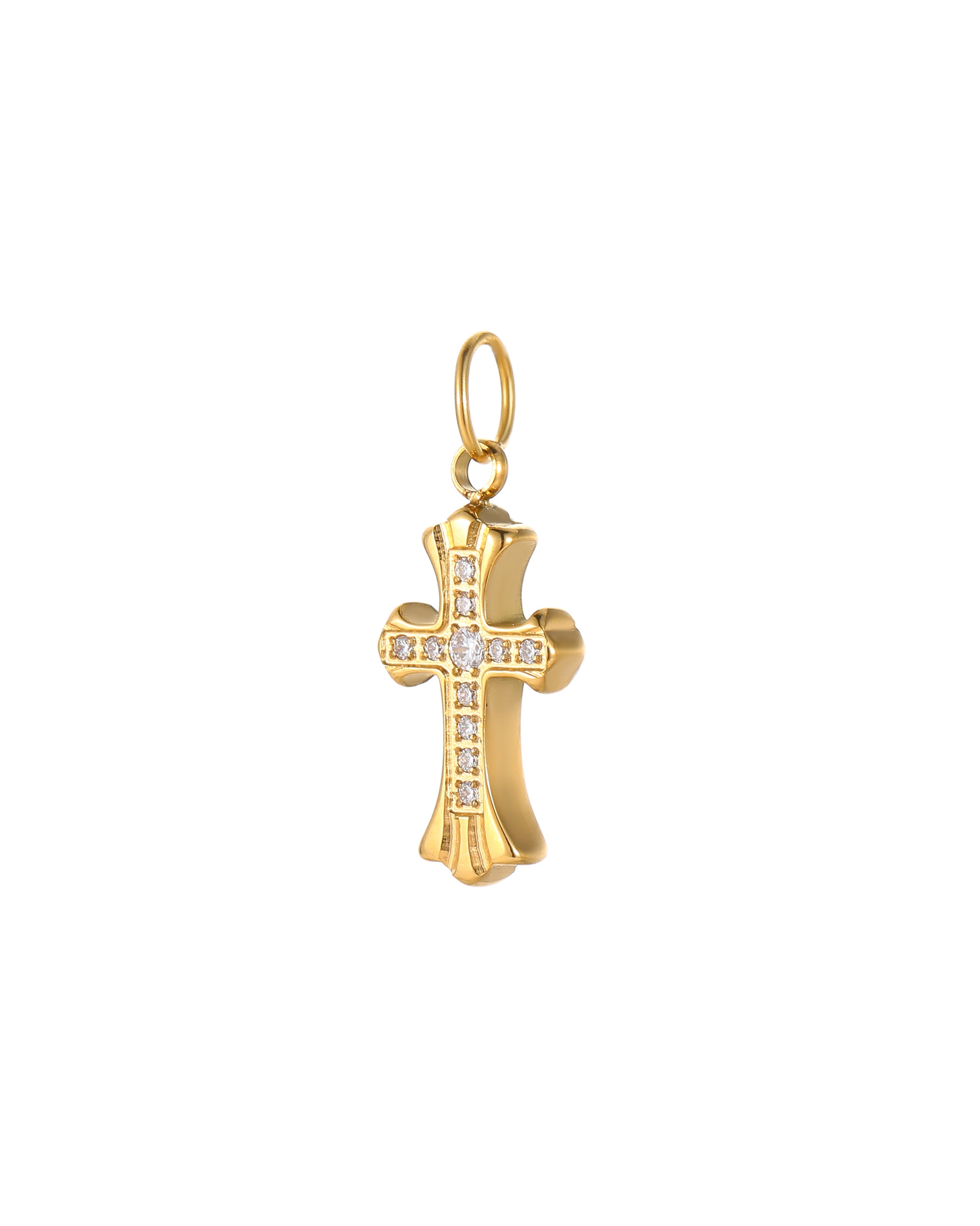 Gothic Zircon Cross Pendant