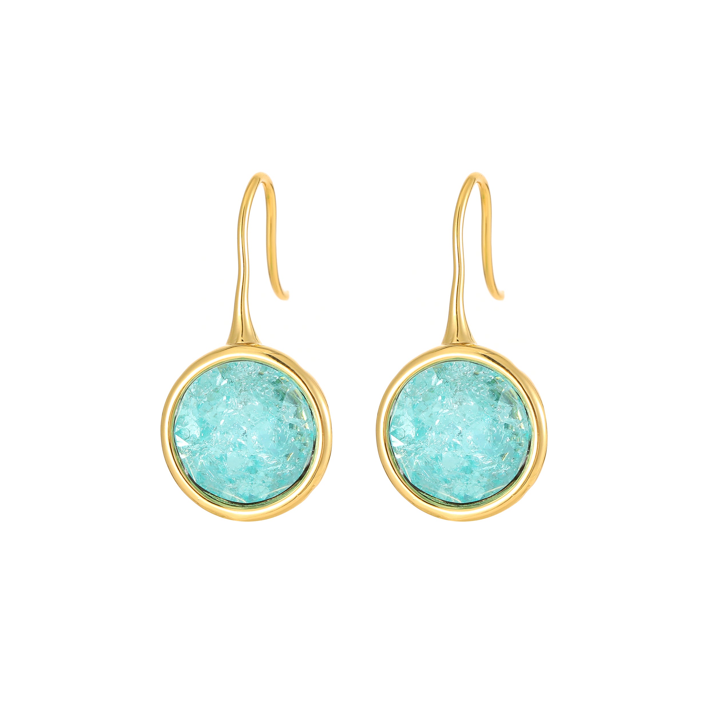 vintage crackle enamel earrings