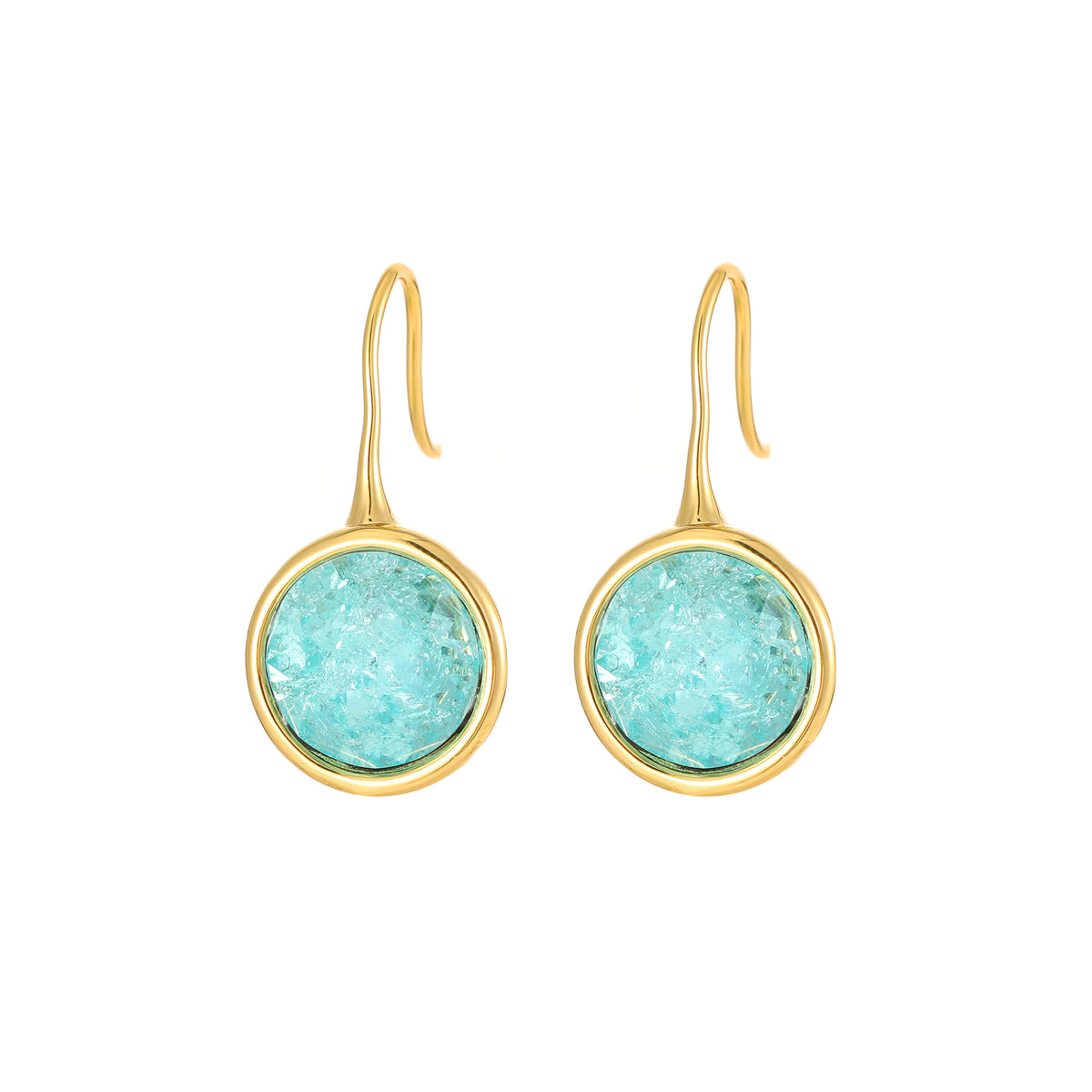 vintage crackle enamel earrings