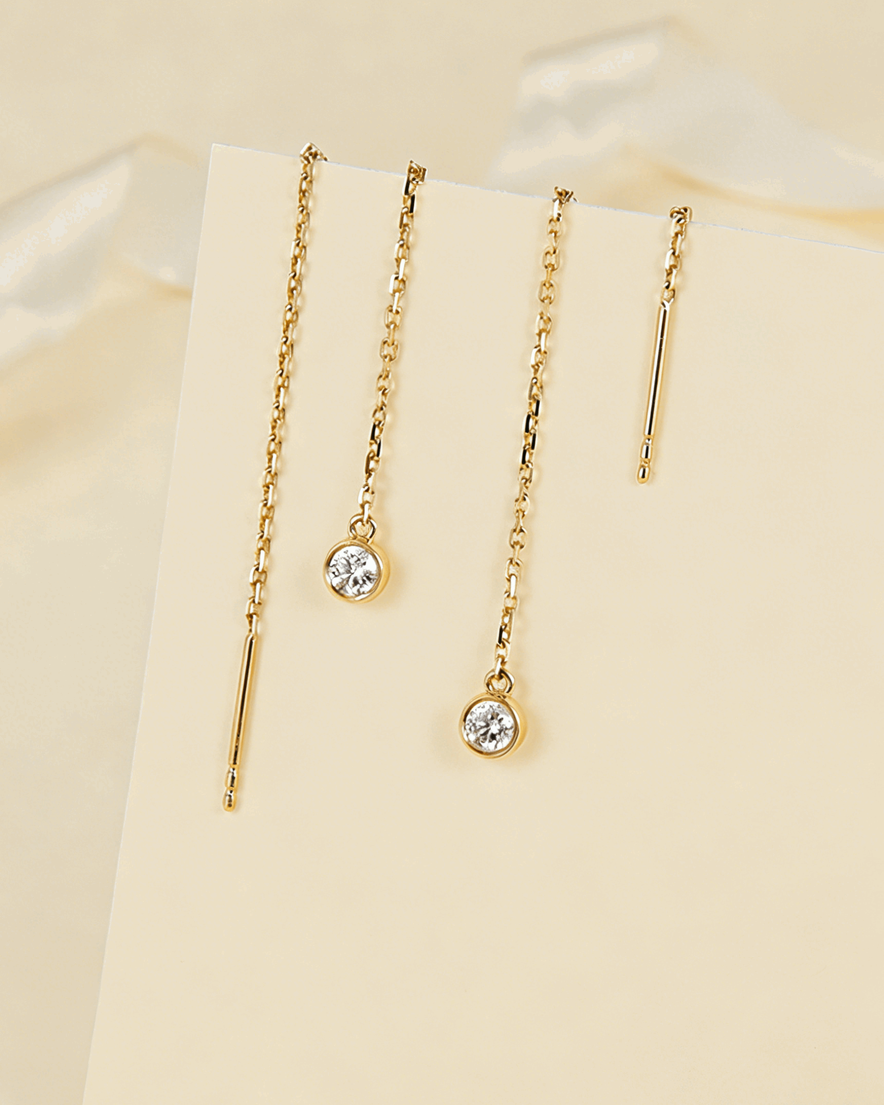 Crystal Bead Threader Earrings