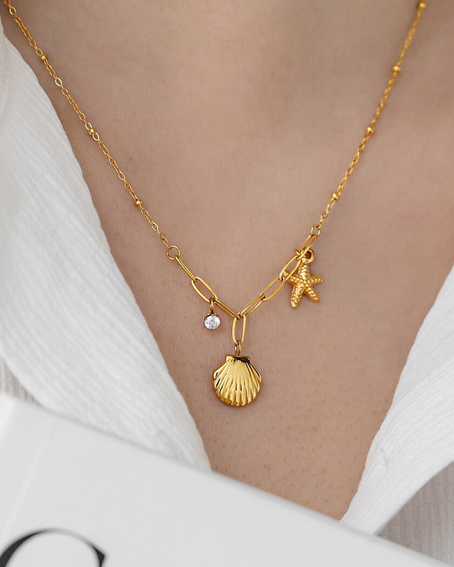 Seashell & Starfish Necklace