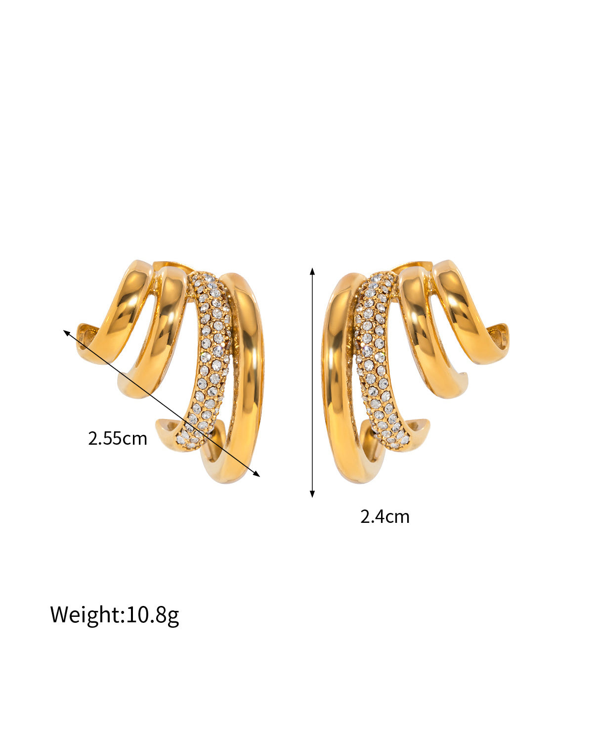 Diamond Multi-Layer Chic Earrings