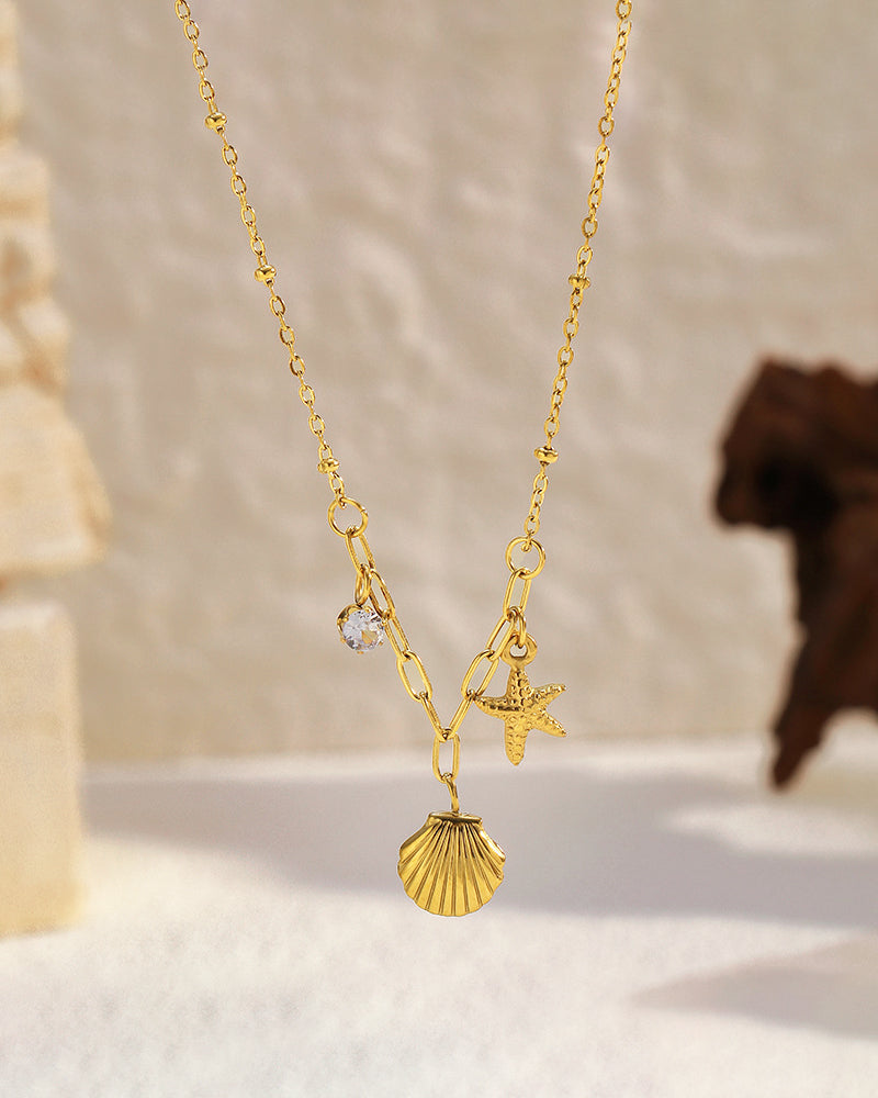 Seashell & Starfish Necklace