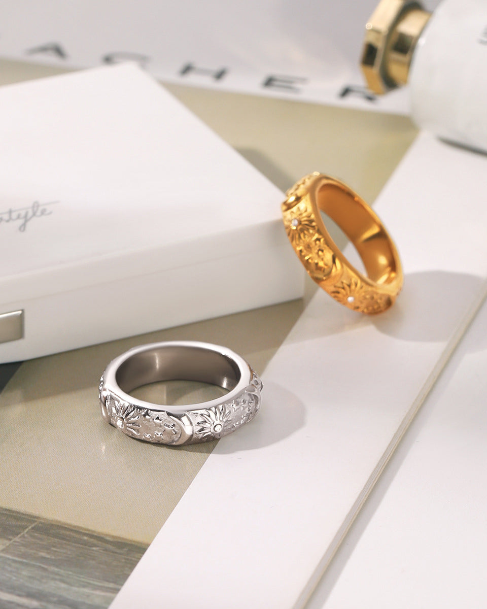 Vintage Sun & Moon Ring