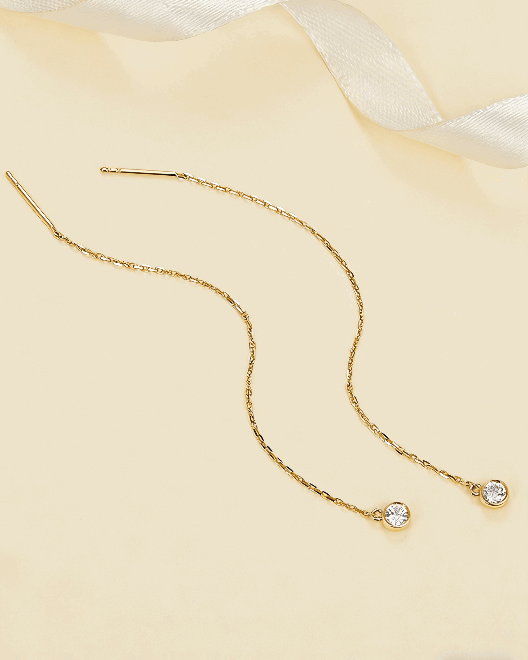 Crystal Bead Threader Earrings