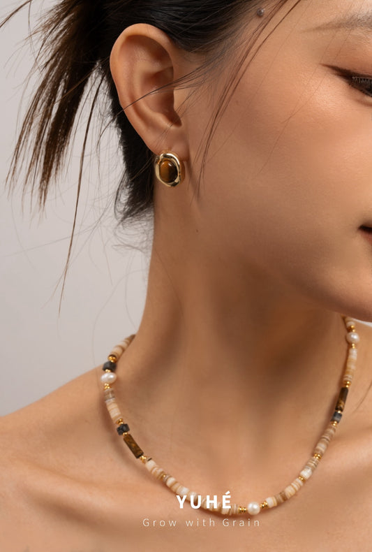 Luxury Natural Stone Beaded Necklace