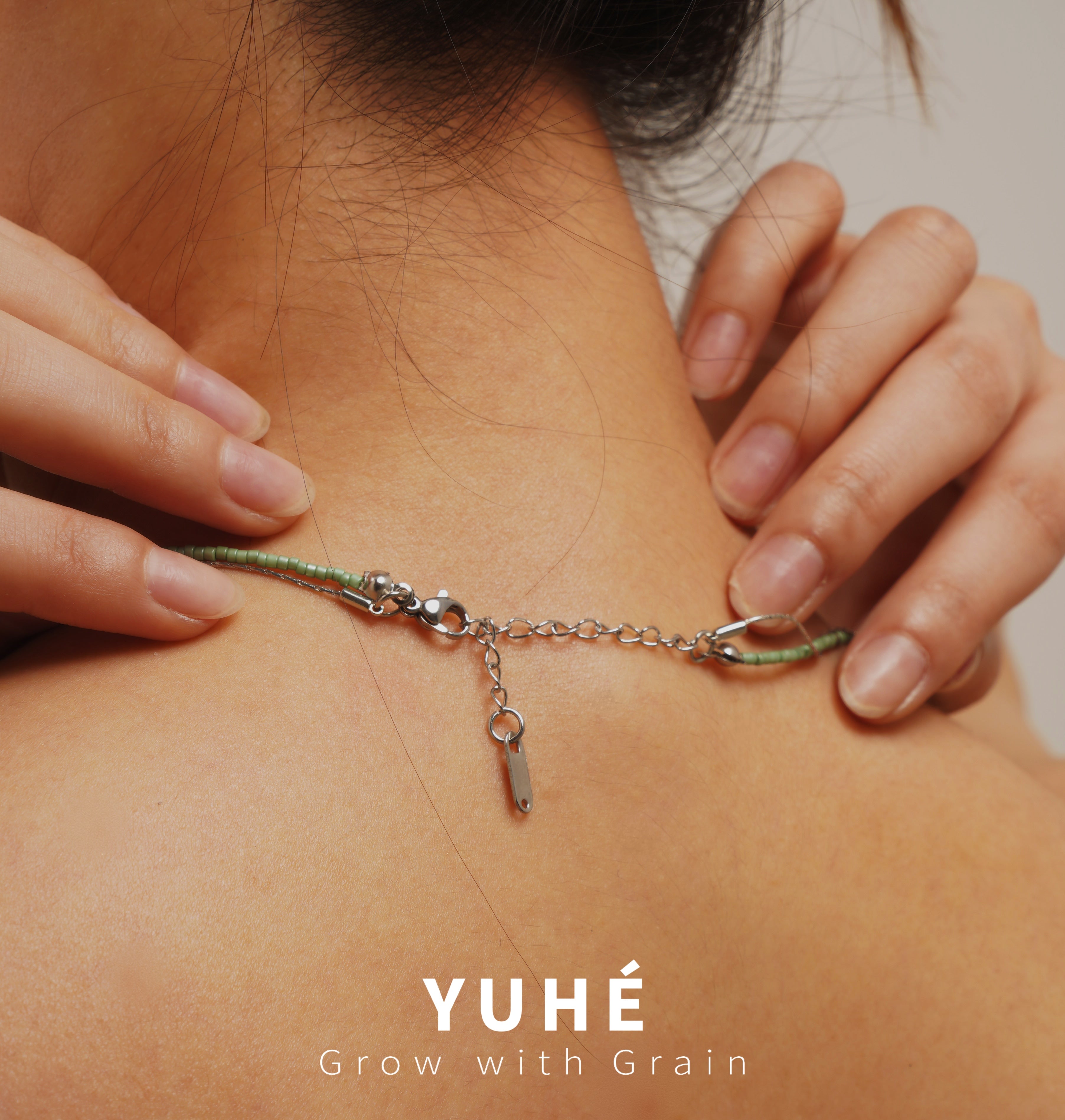 Niche Design Kalung Dua Lapis Hijau Pudina