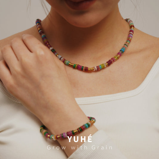 Holiday Style Colorful Pearl Bracelet