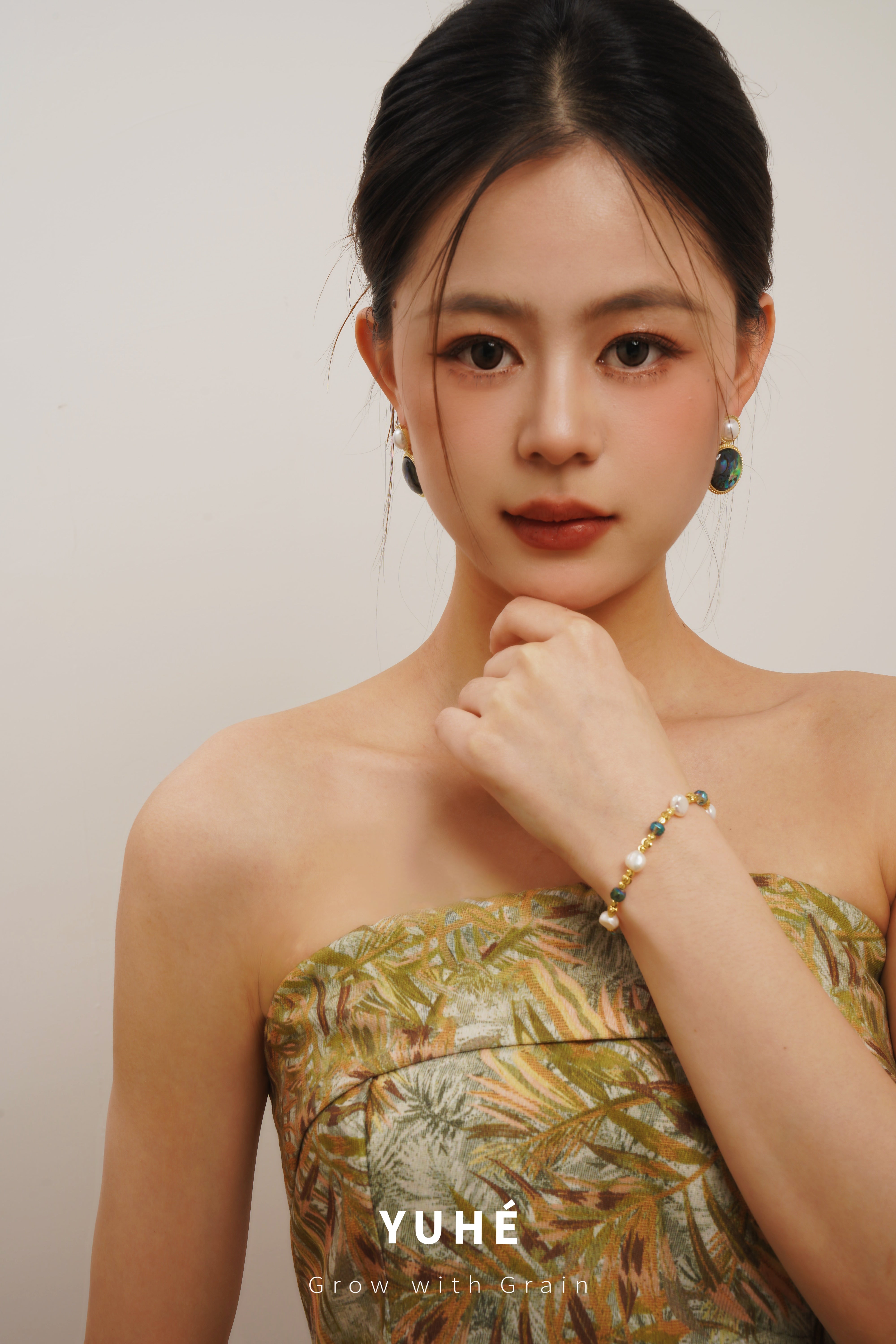 Gelang Tarik Keluar Kristal Mutiara Baroque