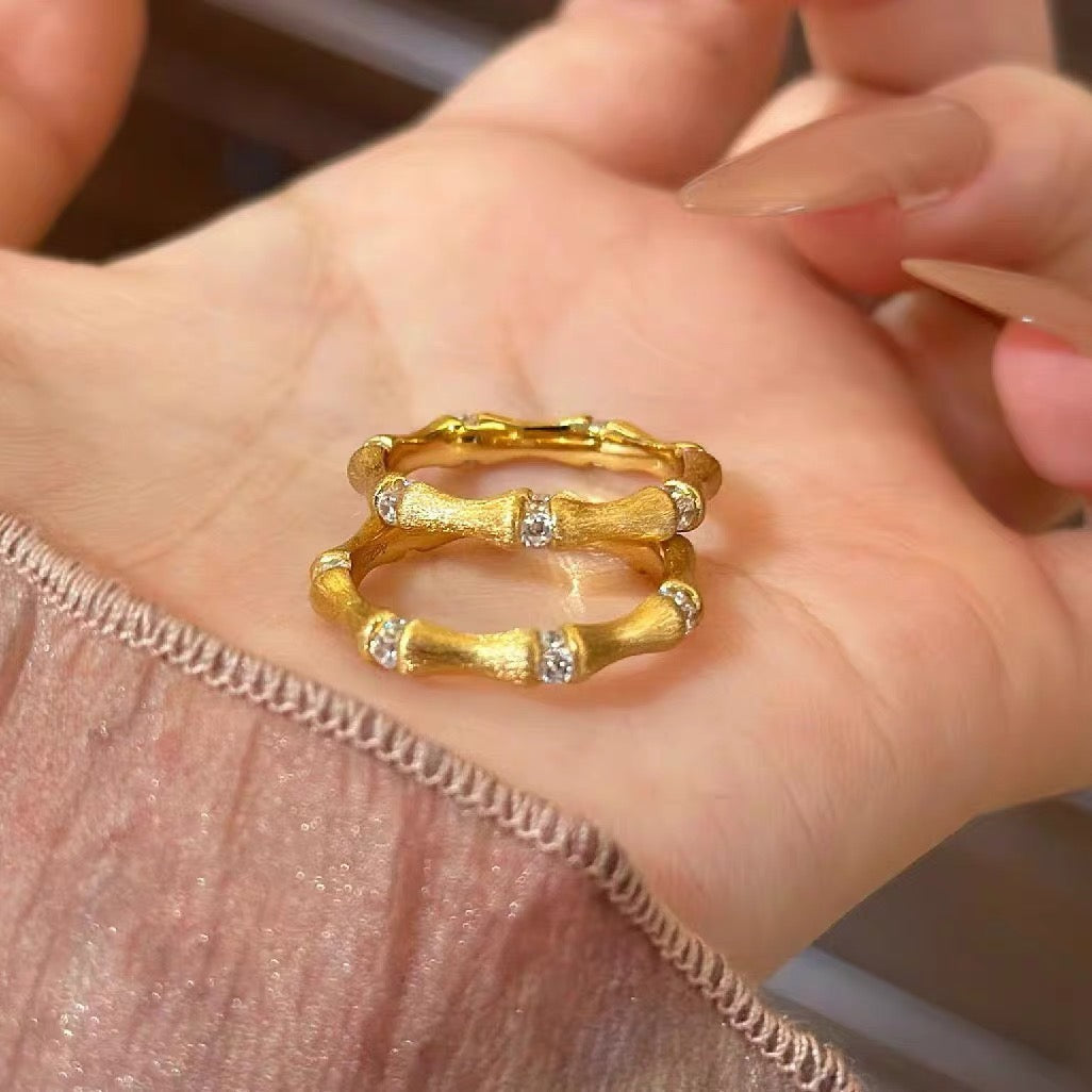 Vintage Satin Bamboo Ring