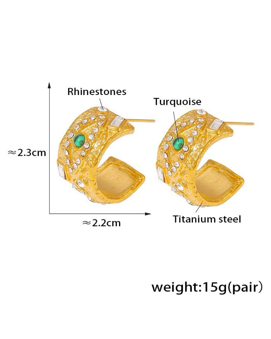 Evil Eye Protective Hoop Earrings