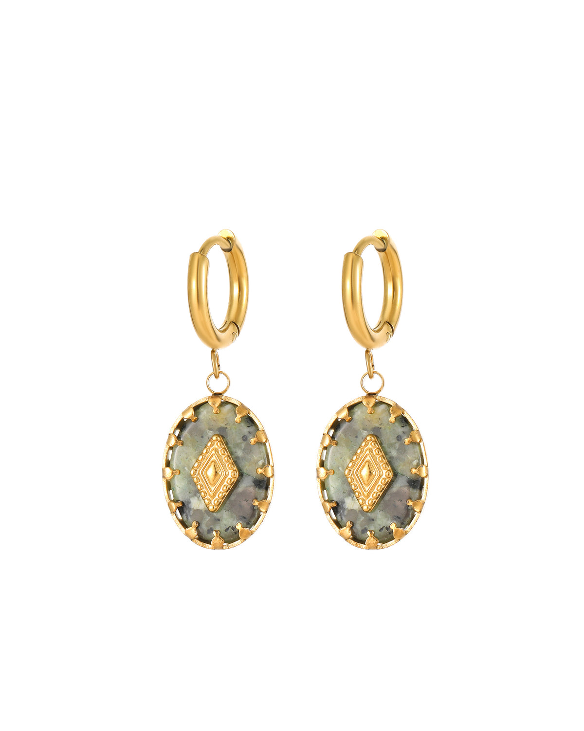 Turquoise Stone Drop Earrings