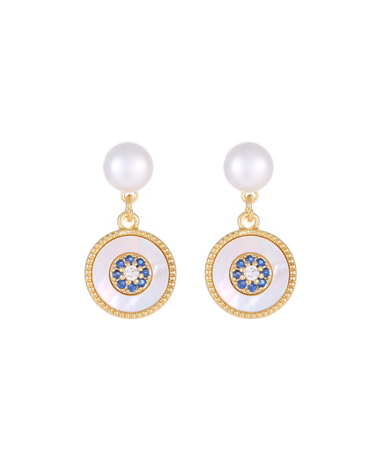 Natural Shell & Pearl Drop Earrings